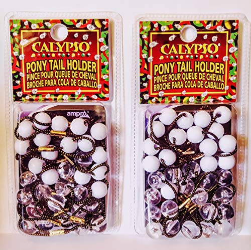 Calypso Pony Tail Holders White Clear - Thumbnail 2