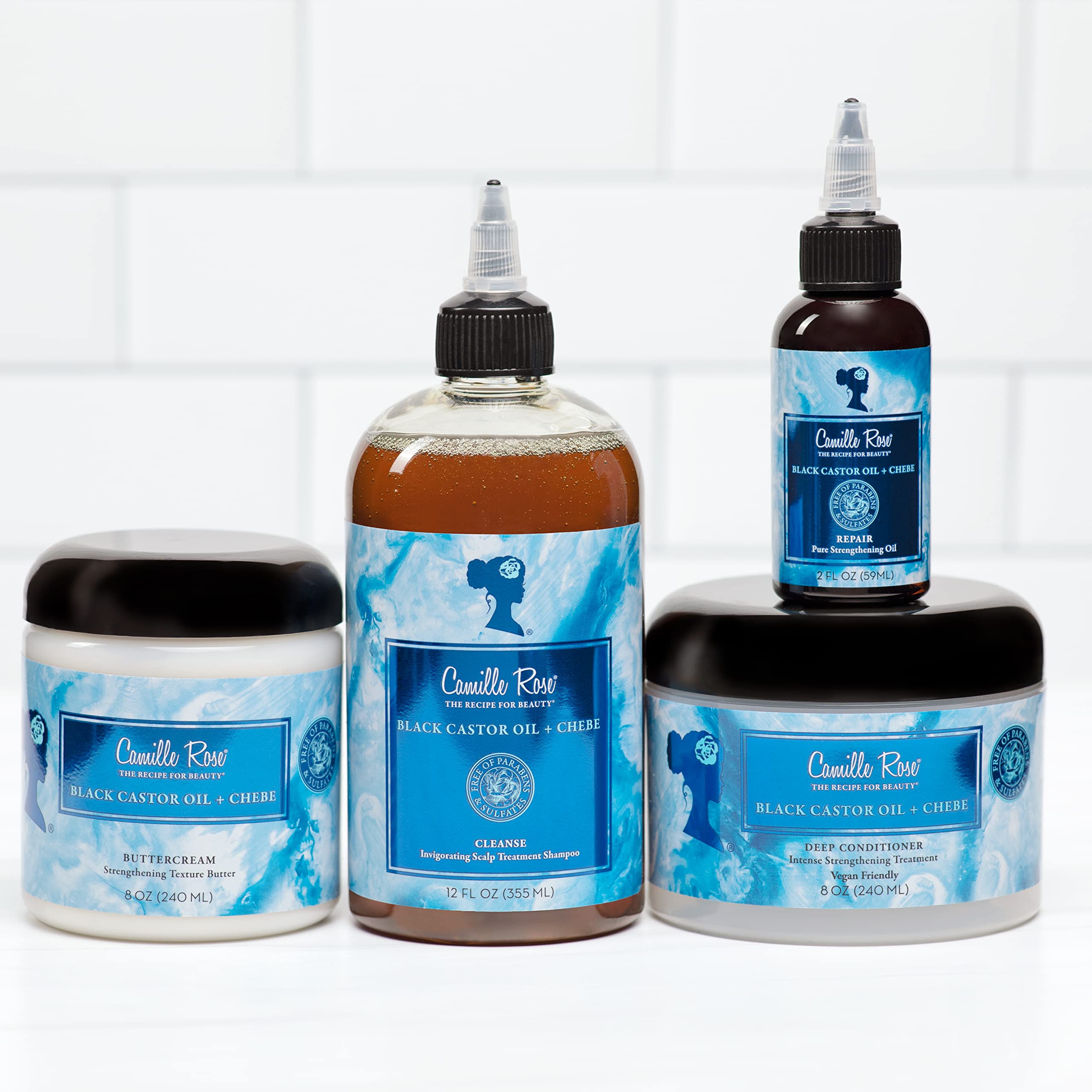 Camille Rose Shampoo Black Castor Oil + Chebe Cleanse Invigorating Scalp