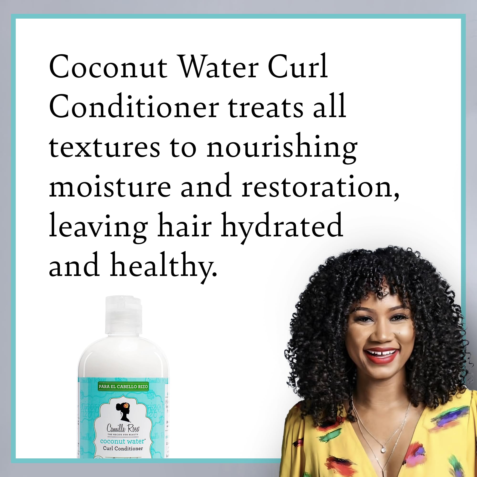 Camille Rose Coconut Water Curl Conditioner Hydrating Conditioner for Curly - Thumbnail 3