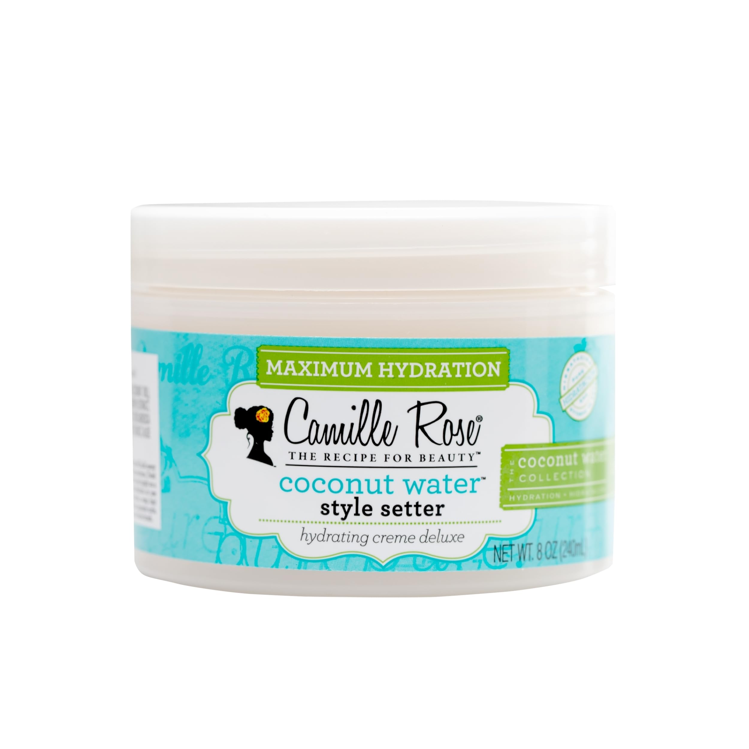 Camille Rose Coconut Water Style Setter Hydrating Hair Gel for Curly Hair Types (Set)