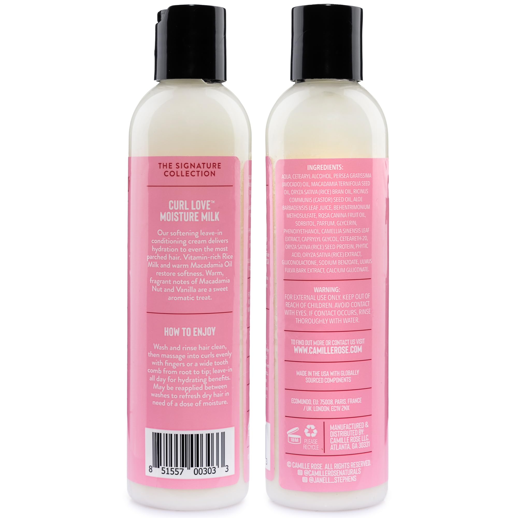 Camille Rose Leave In Conditioner Curl Love Moisture Milk Curly Hair Moisture - Thumbnail 2