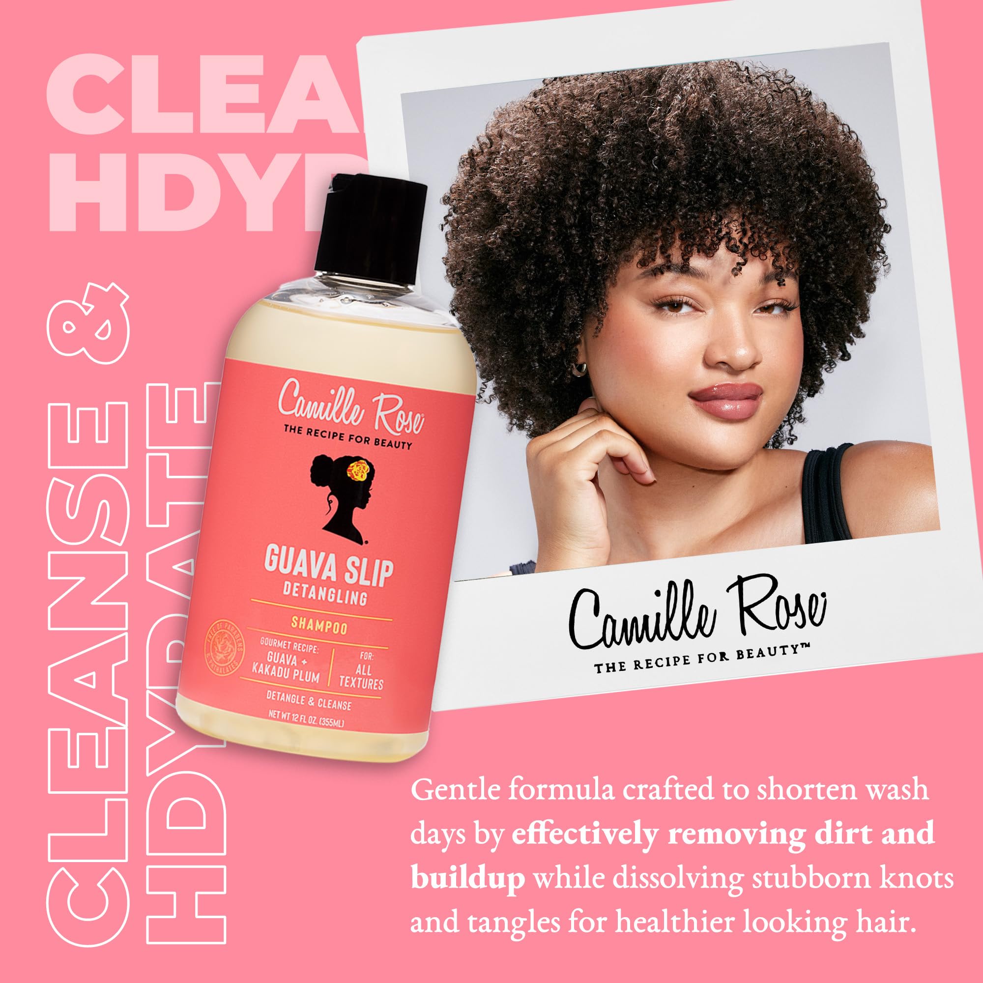 Camille Rose Guava Slip Detangling Shampoo With Guava Kakadu Plum and Avocado - Thumbnail 2