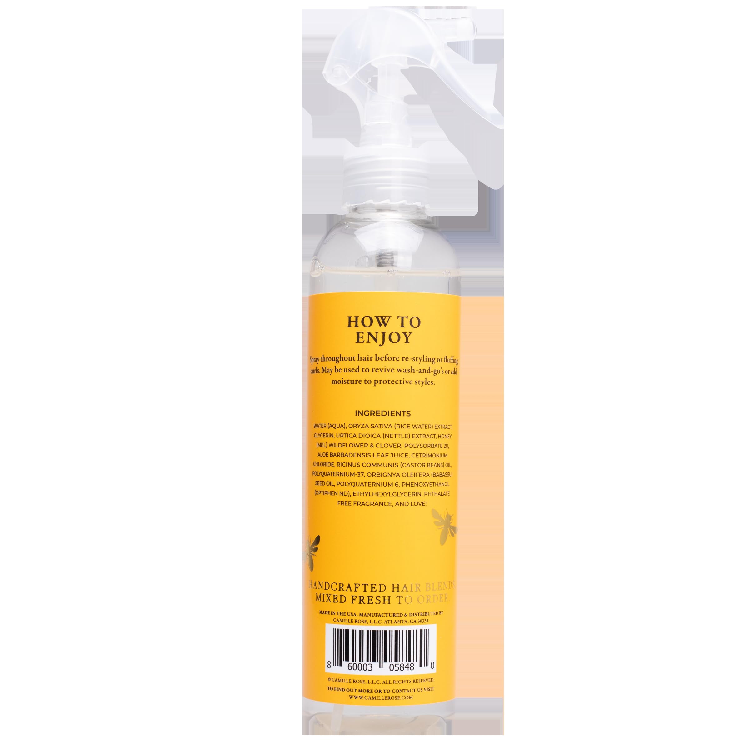 Camille Rose Curl Detangler Liquid Moisture Refresher With Honey Nettle Rice - Thumbnail 3