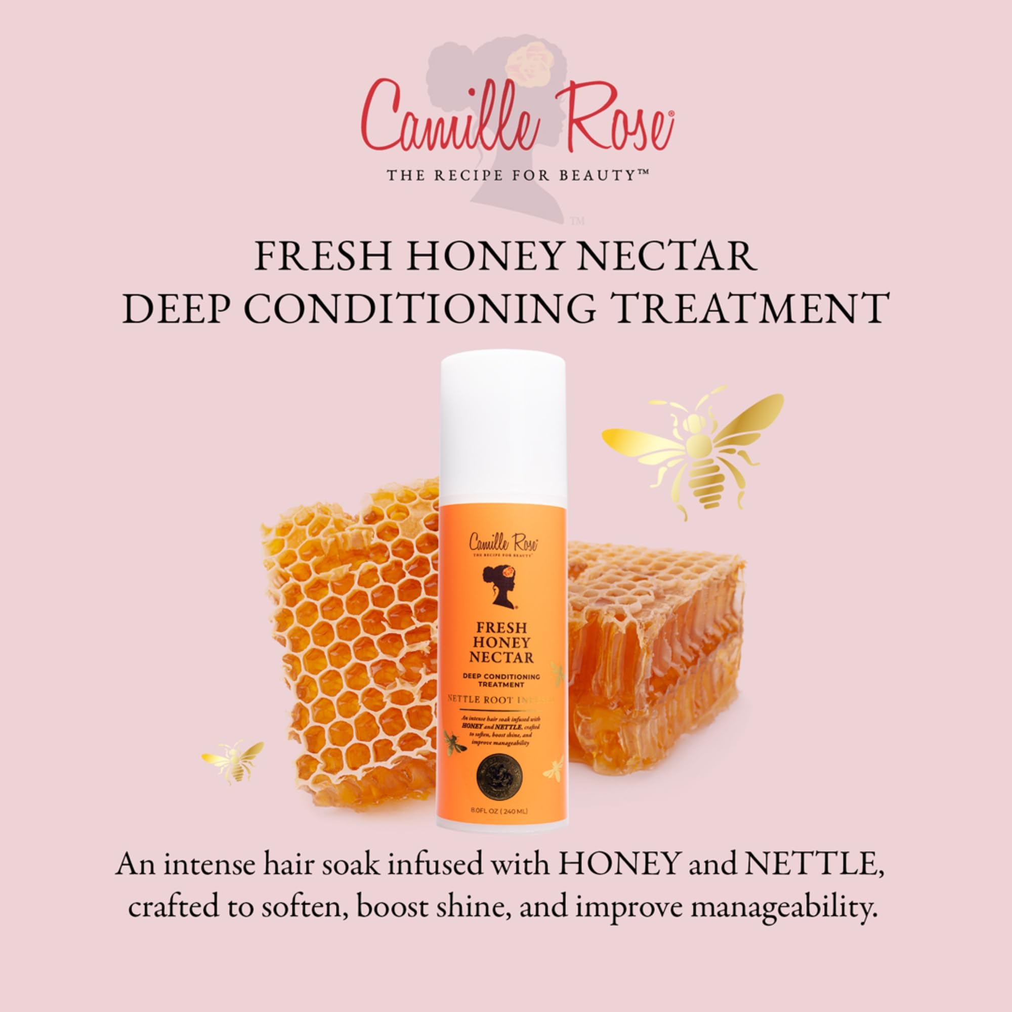 Camille Rose Fresh Honey Nectar Deep Conditioning Treatment To Hydrate - Thumbnail 2