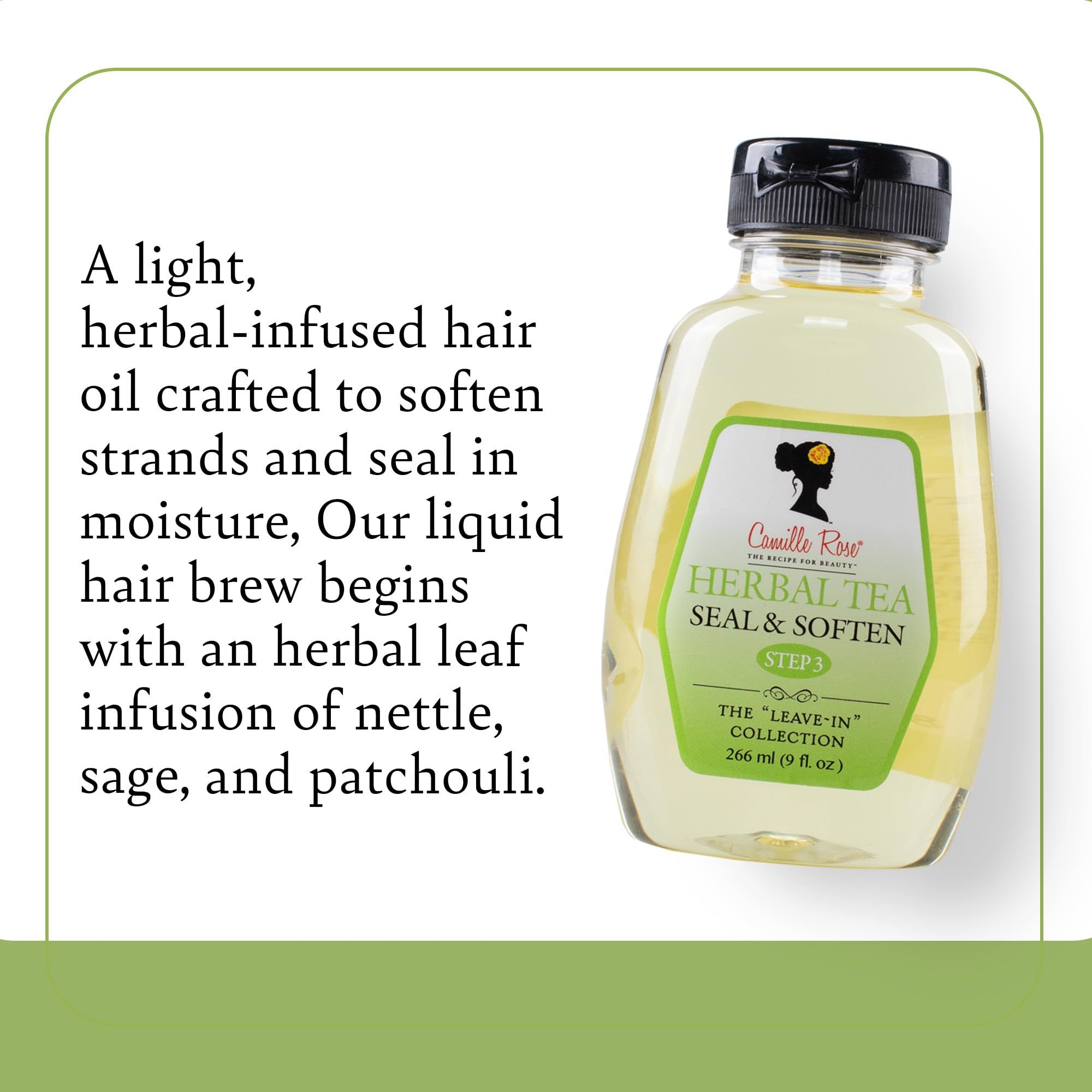 Camille Rose Herbal Tea Leave In Hair Oil With Jojoba and Lavender To Seal