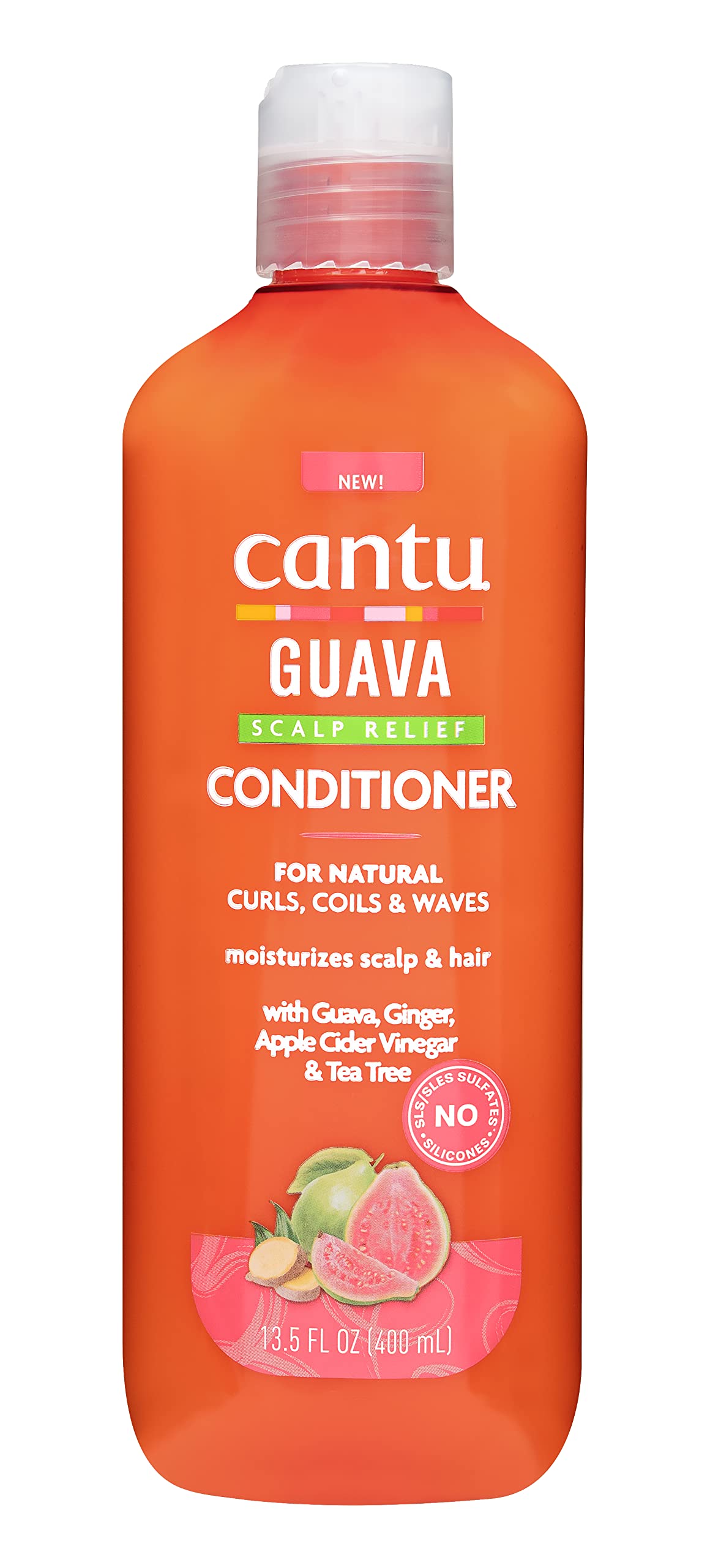 Cantu Guava Scalp Relief Conditioner for Natural Curls Coils Waves 13.5 Fl Oz
