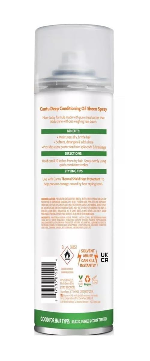 Cantu Oil Sheen Deep Conditioning With Shea Butter 10 oz - Thumbnail 2