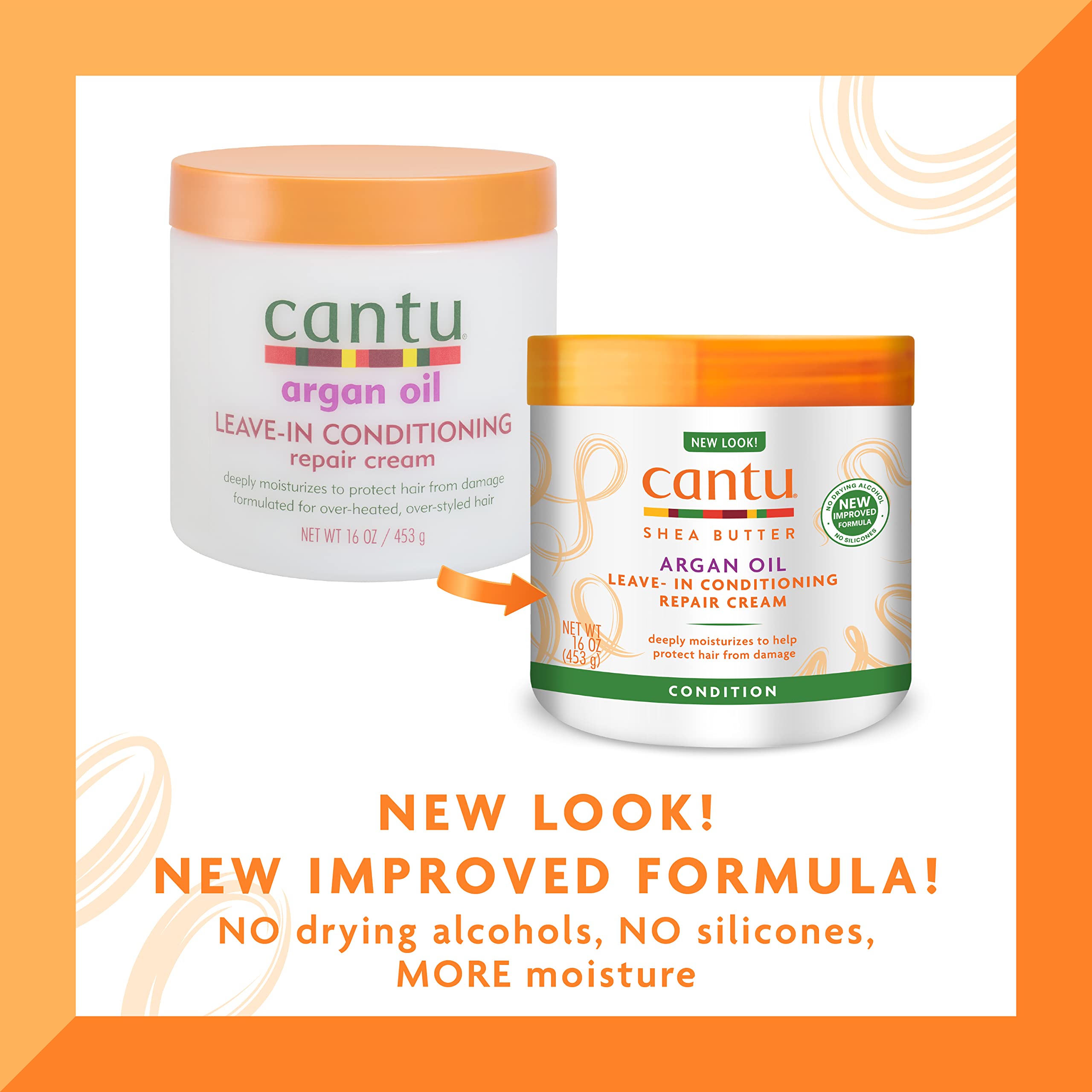 Cantu Argan Oil Leave In Conditioning Repair Cream 16 oz - Thumbnail 2