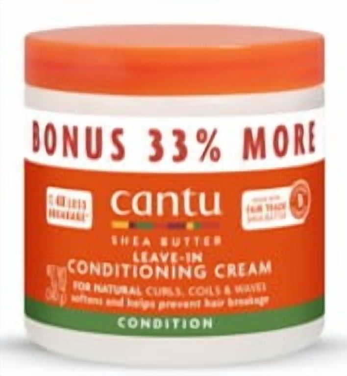 Cantu Shea Butter for Natural Hair Leave In Conditioning Cream Bonus . Jar 16 oz
