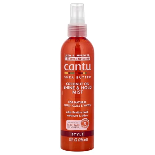 Cantu Coconut Oil Shine Hold Mist With Shea Butter for Natural Hair 8 Fl Oz - Thumbnail 3