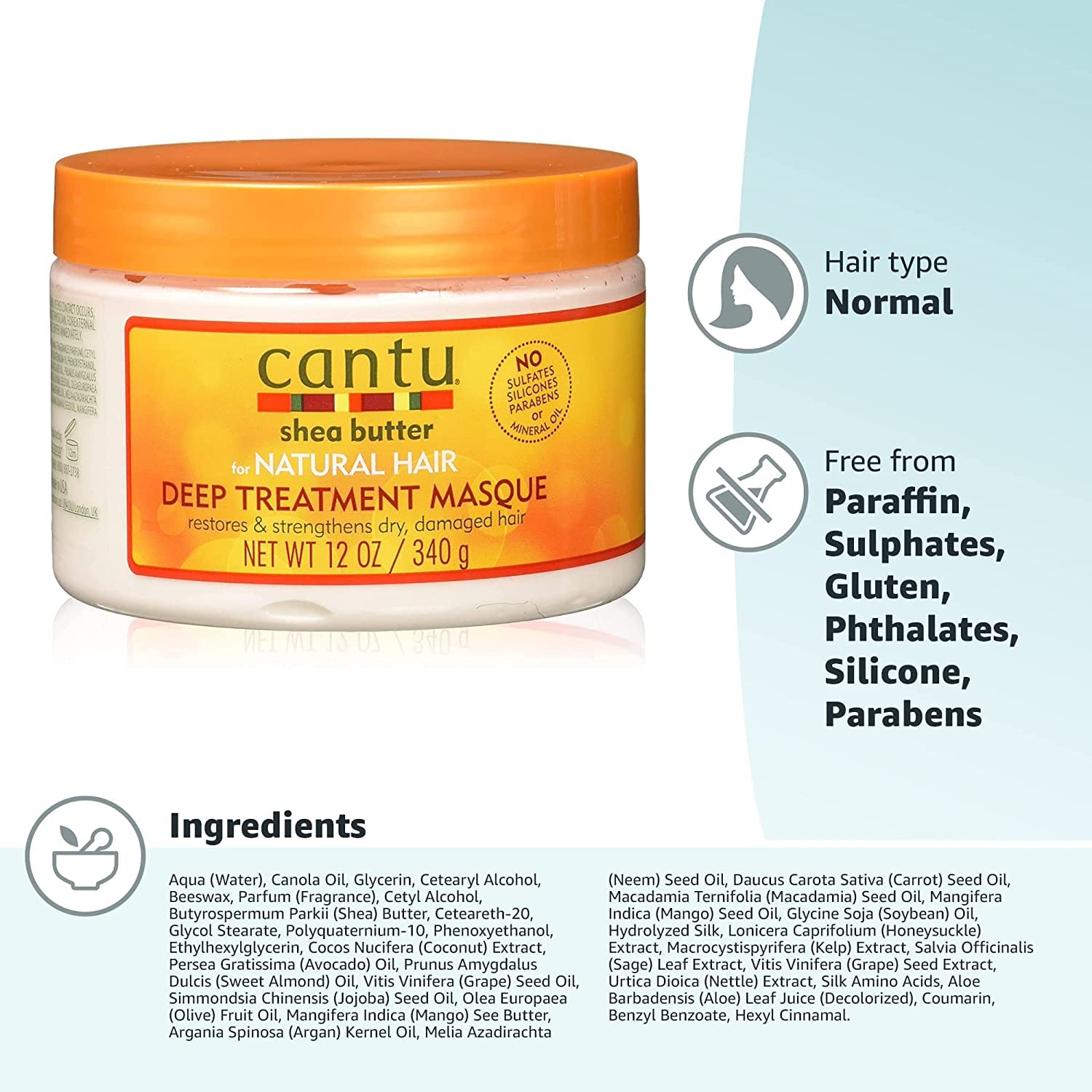 Cantu Shea Butter Deep Treatment Masque 12 oz - Thumbnail 2