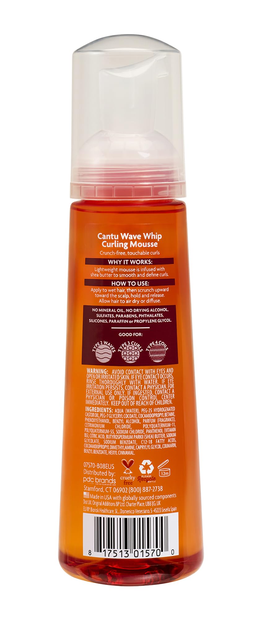 Dr Teal's Cantu Natural Hair Wave Whip Curling Mousse 8.4 oz - Thumbnail 2