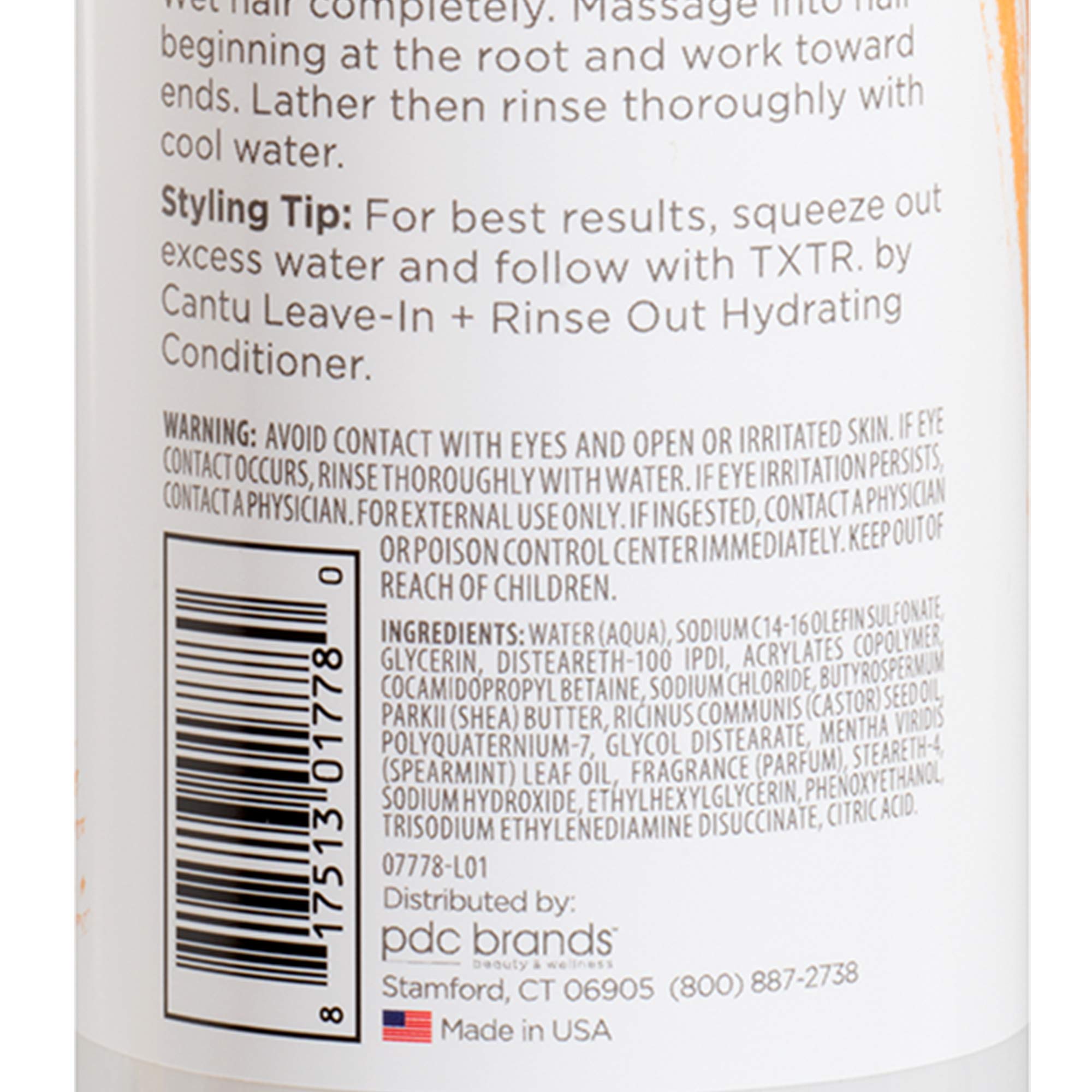 Cantu Txtr By Sleek Color Treated Hair + Curls Cleansing Oil Shampoo 16 Fl Oz - Thumbnail 2