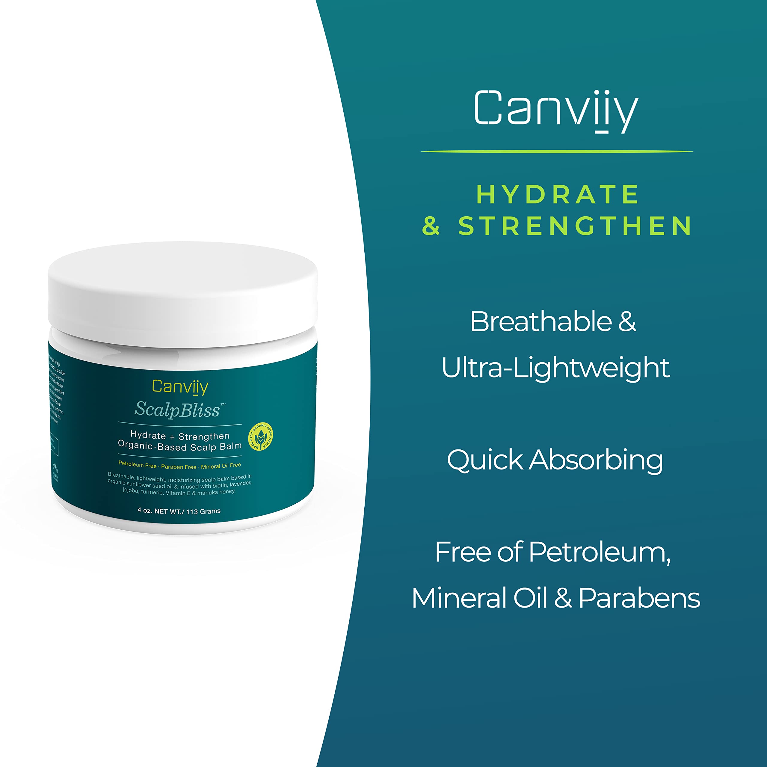 Canviiy Scalpbliss Hydrate + Strengthen Organic Based Scalp Balm Provides A - Thumbnail 2