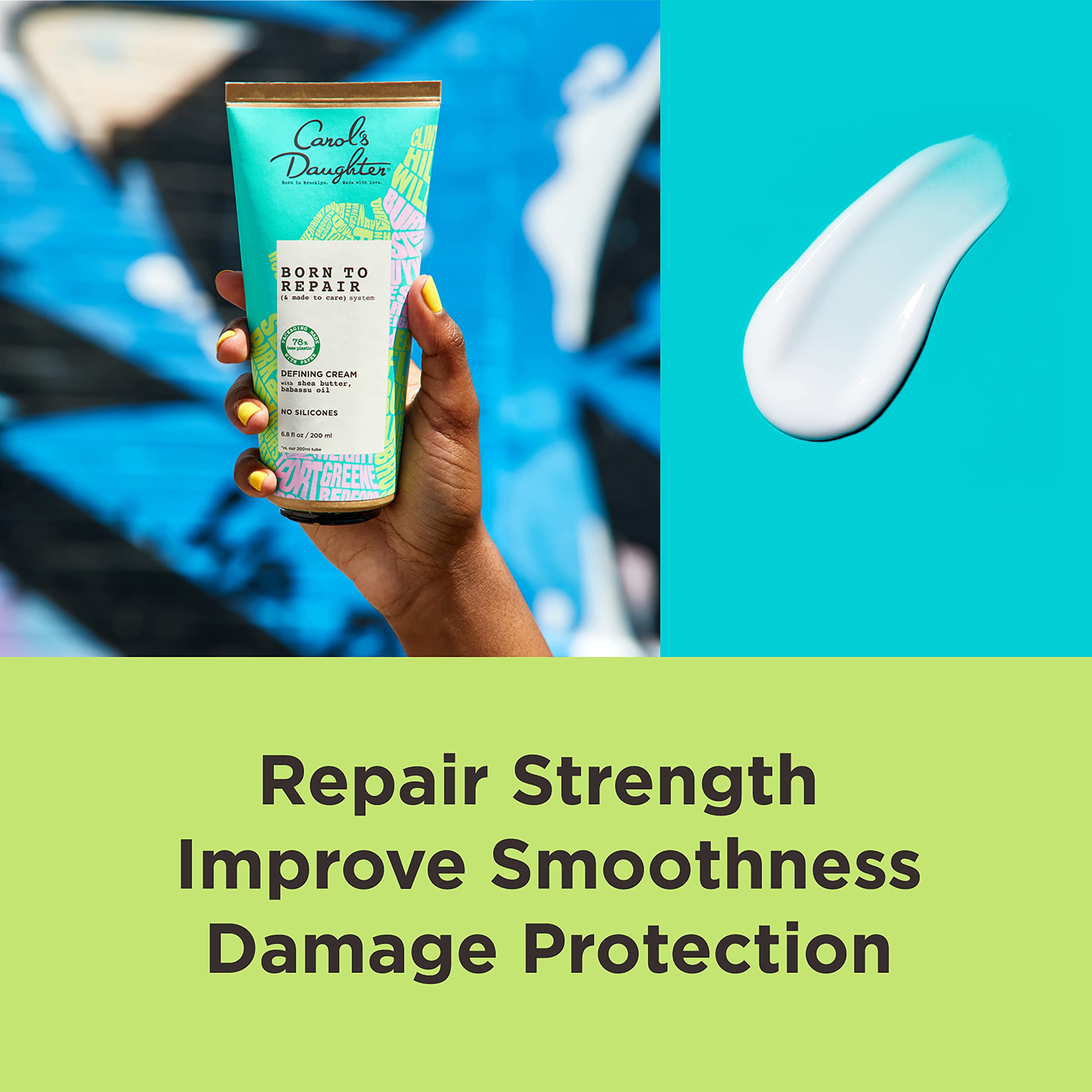 Carol's Daughter Born To Repair Leave In Hair Cream Moisturizing Curl Defining - Thumbnail 3