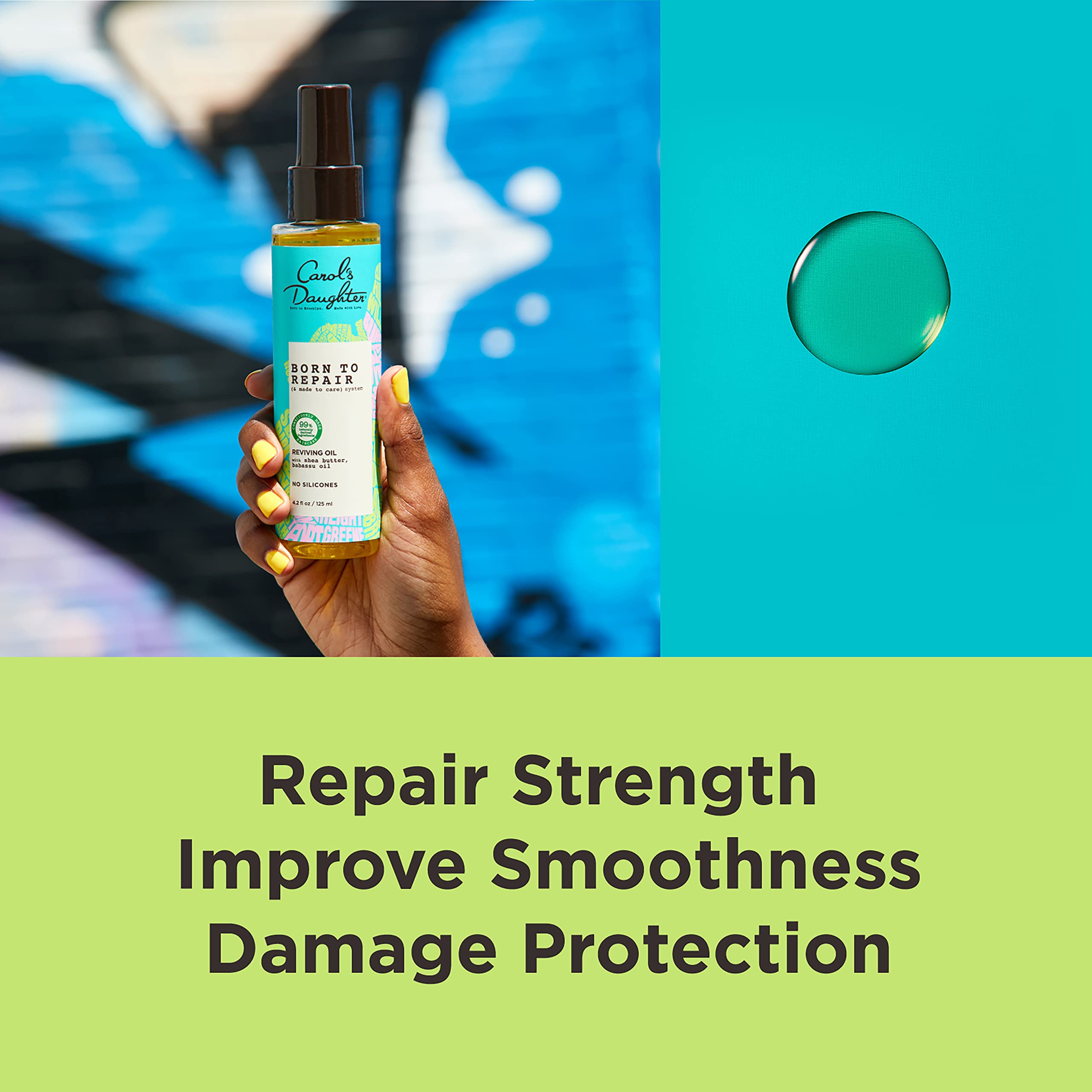 Carol's Daughter Born To Repair Reviving Hair Oil for Dry Damaged Hair All Curl - Thumbnail 3