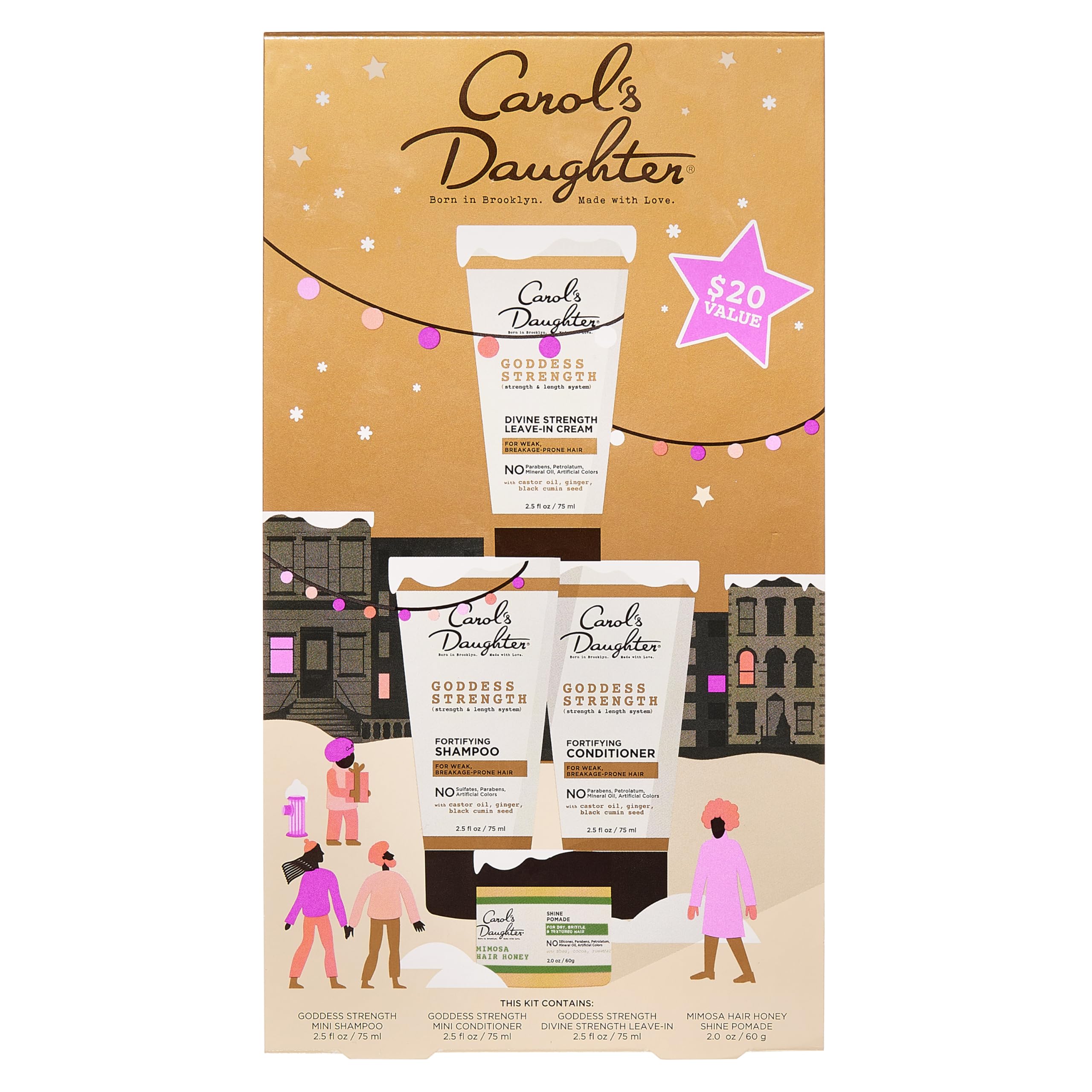 Carol's Daughter Goddess Strength Mini Hair Products Travel Shampoo Conditioner (Set)