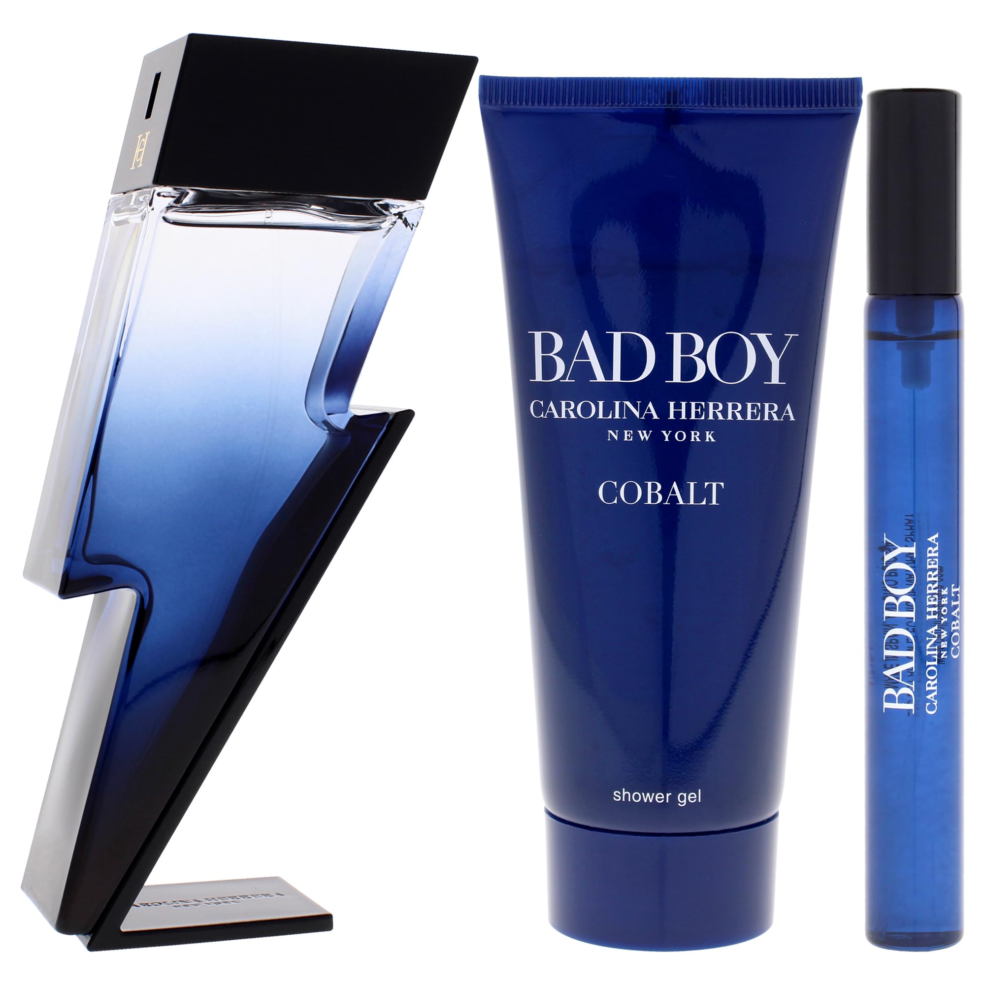 [Set] Carolina Ch Bad Boy Cobalt 3.4 M + 3.4 S/g+ New Spain 3pcs Bybox EDP 10 ml - Thumbnail 2