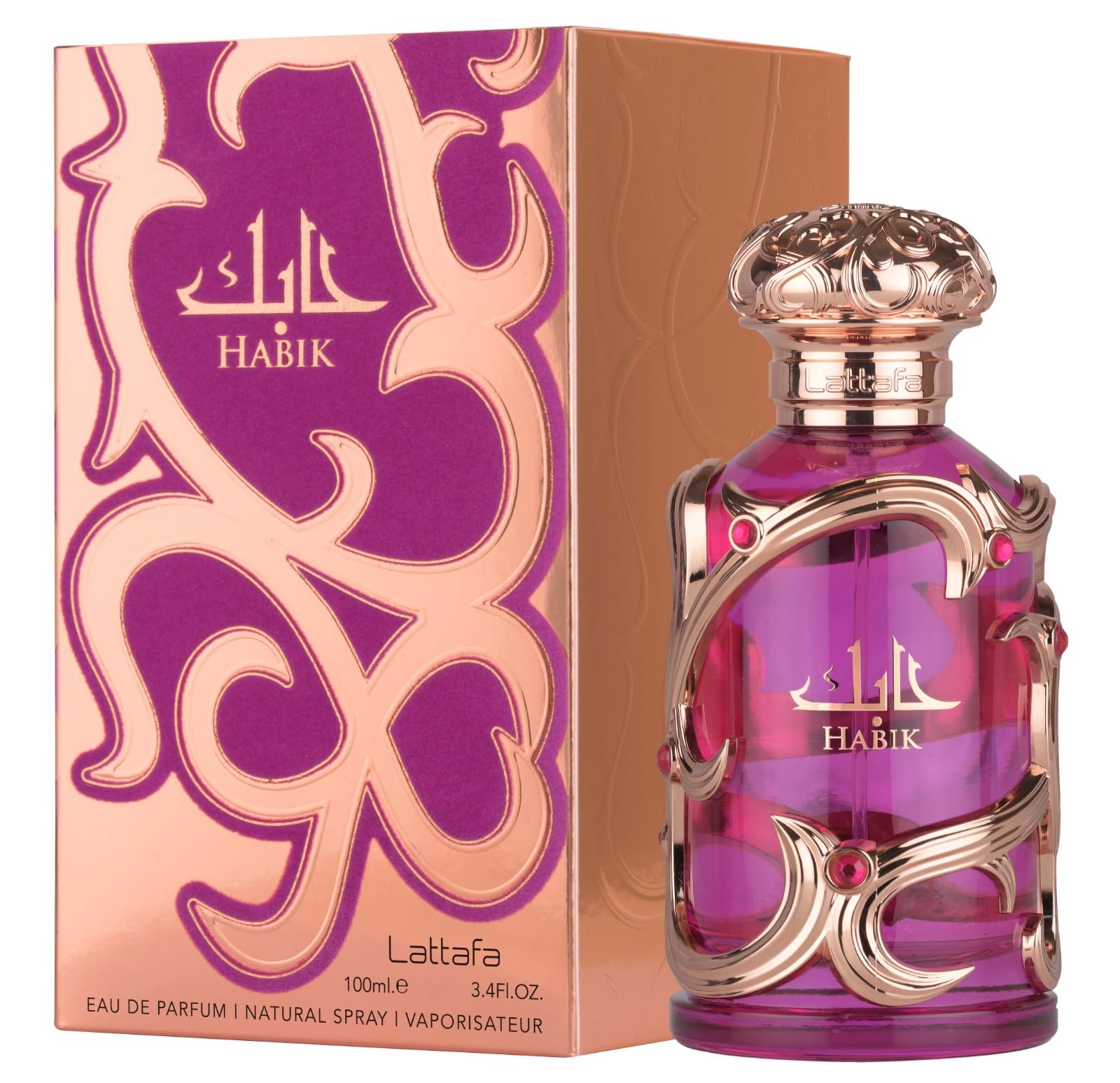 Lattafa Habik Floral Fruity Fresh Musky Long Lasting / For Women EDP 100 ml - Thumbnail 3