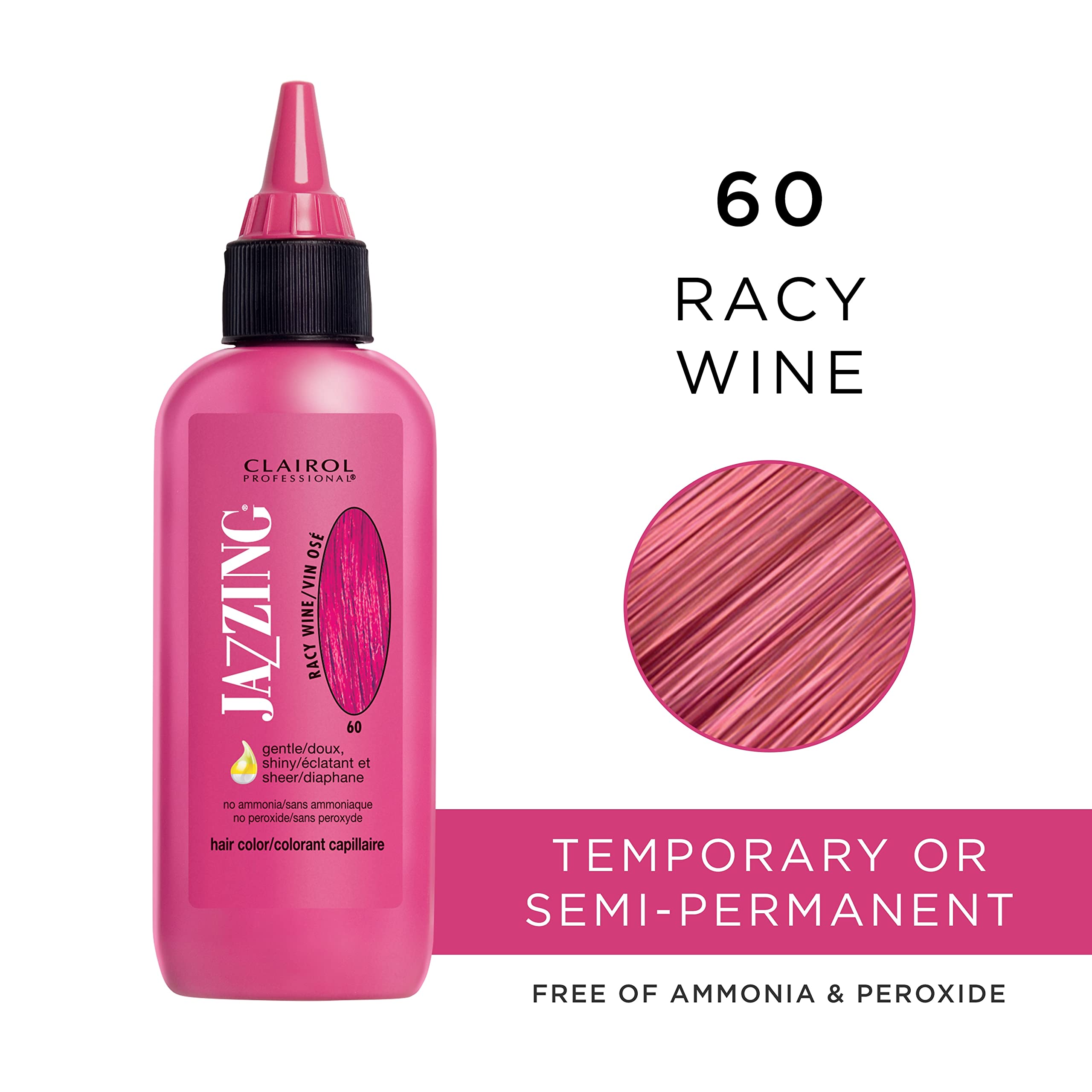 Clairol Professional Jazzing Semi Permanent Hair Color No.60 Racy Wine . 3 oz - Thumbnail 2