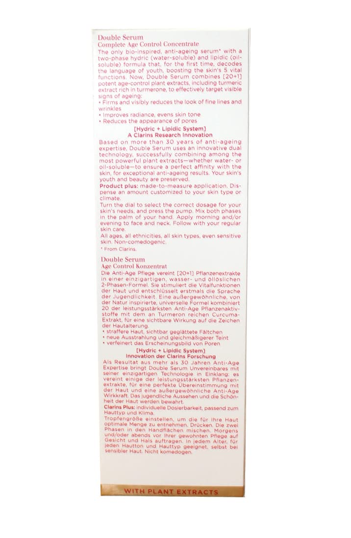 Clarins Double Serum Complete Age Control Concentrate Deluxe Edition 2.5 oz