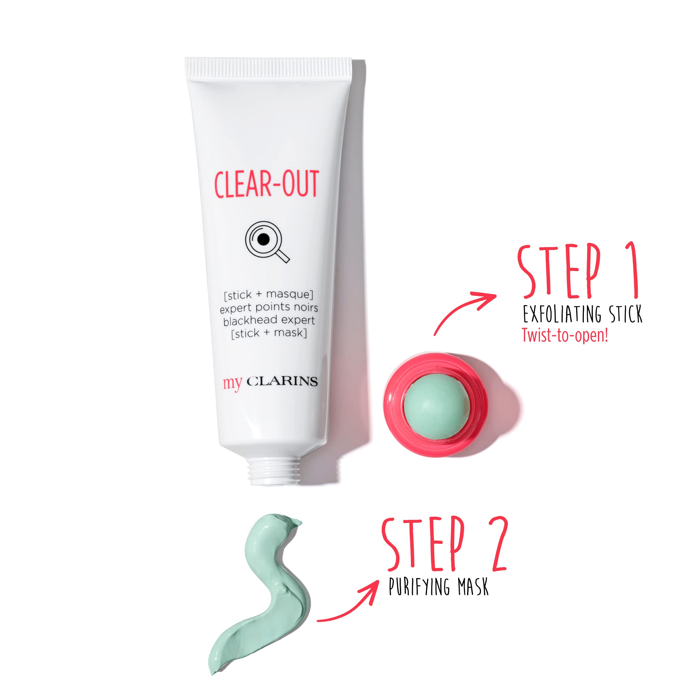 Clarins Clear Out Blackhead Expert [stick + Mask] | Award Winning 2 In 1 - Thumbnail 2