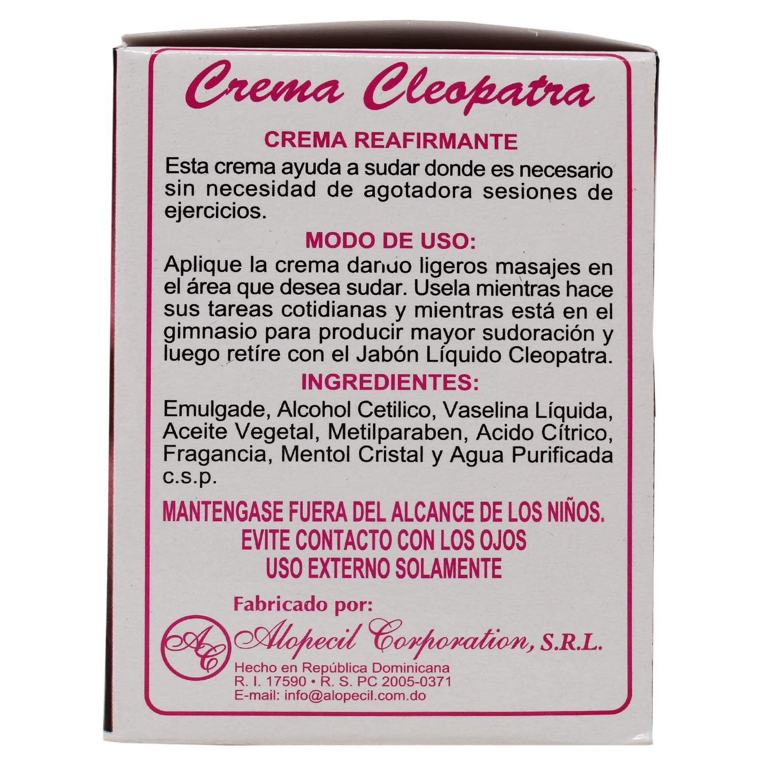 Alopecil Cleopatra Firming Cream 8 oz - Thumbnail 3