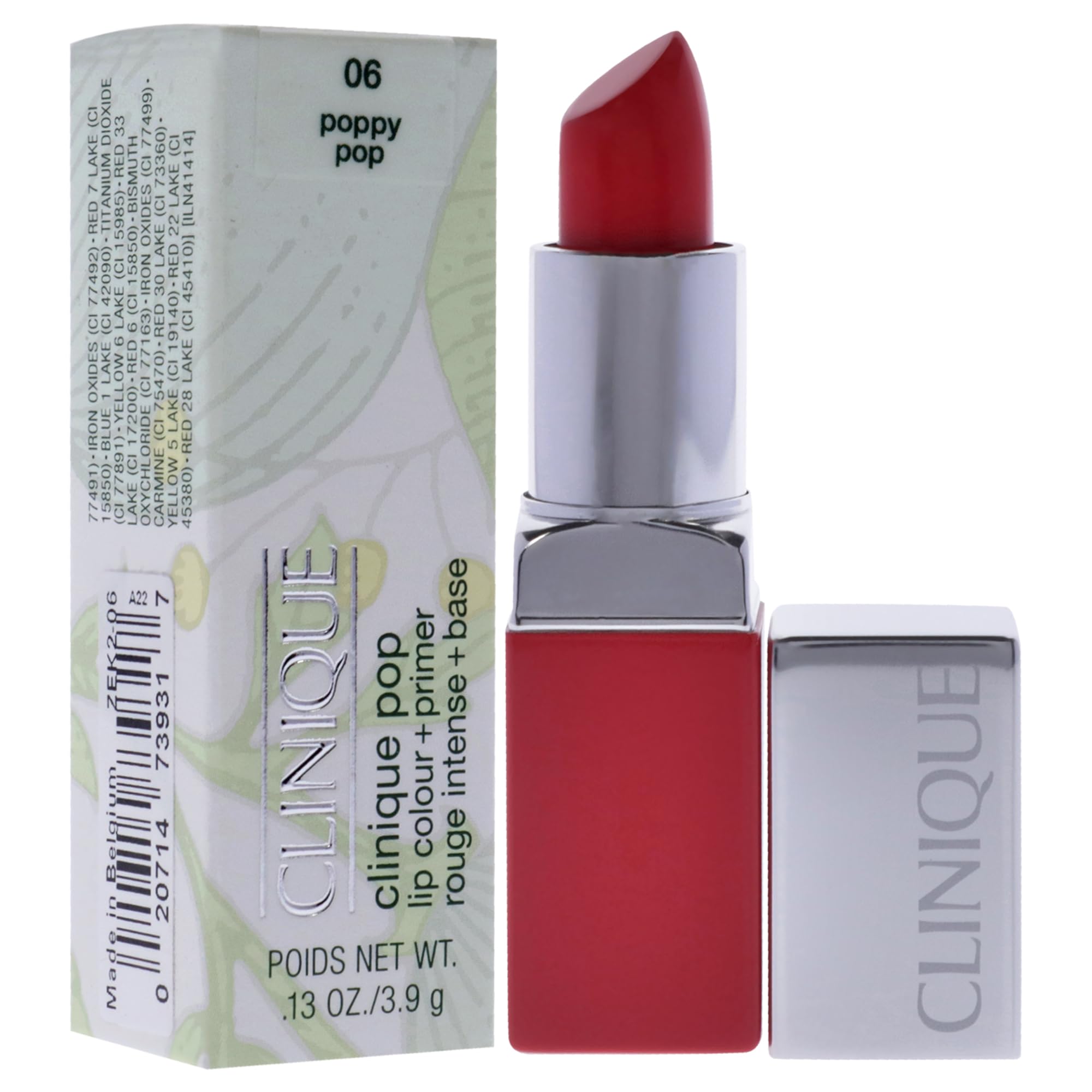 Clinique Pop Lip Color + Primer No. 06 Poppy 0.13 oz - Thumbnail 3