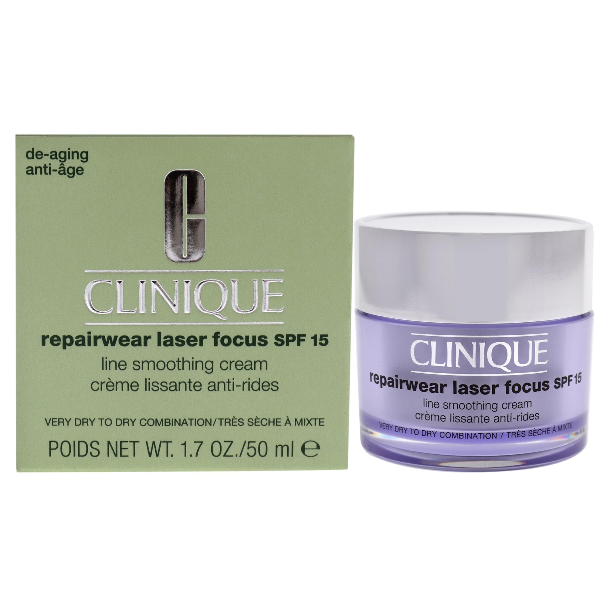 Clinique Repair Wear Laser Focus Line Smoothing Cream Spf 15 1.7 oz