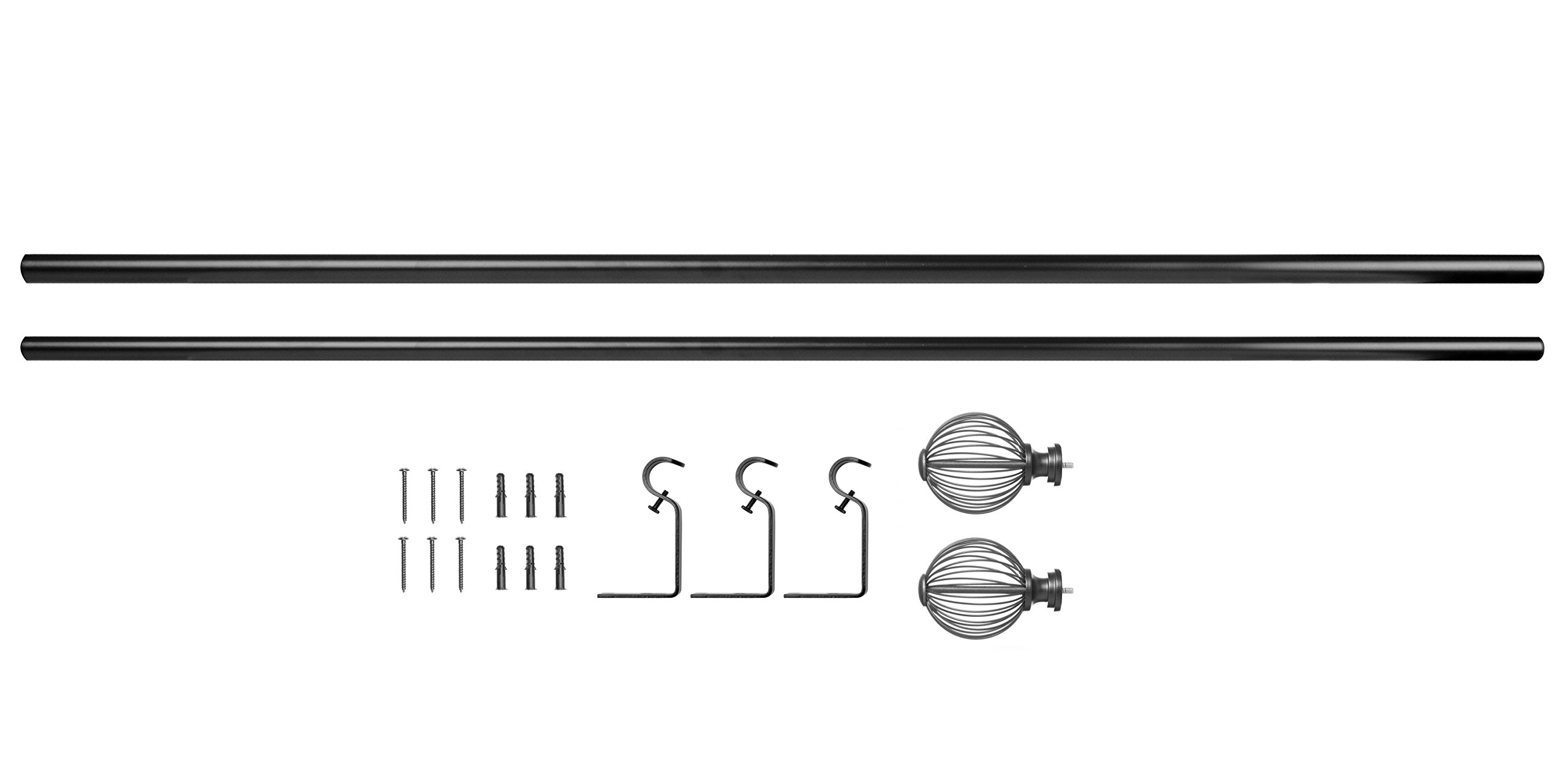 Sheffield Home Ultra Refined Cage In Pewter Curtain Rod Amg and Enchante - Thumbnail 3