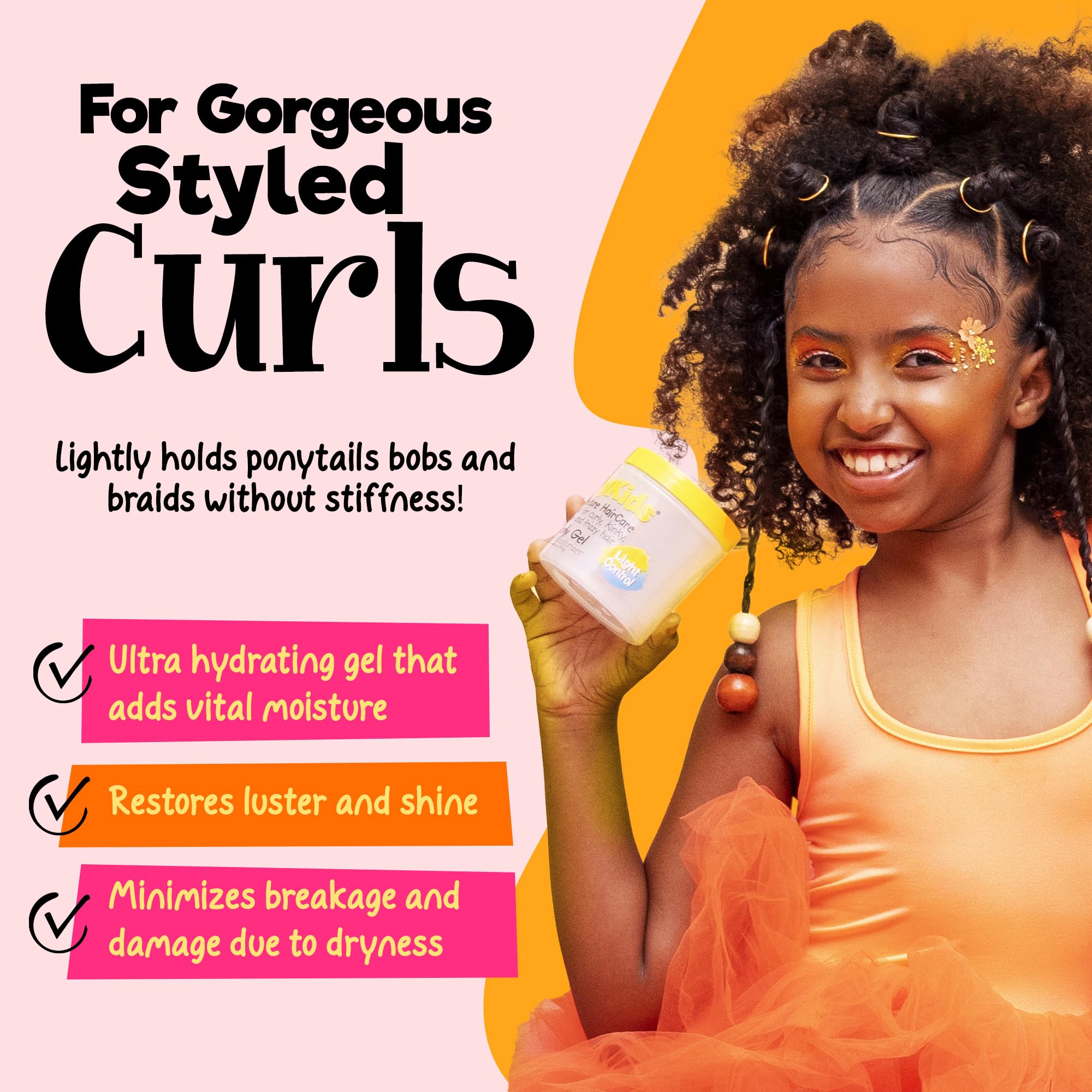 Curlykids Curly Gel Curl Moisturizer Hydrating Styling Gel for Kids Curly and - Thumbnail 2