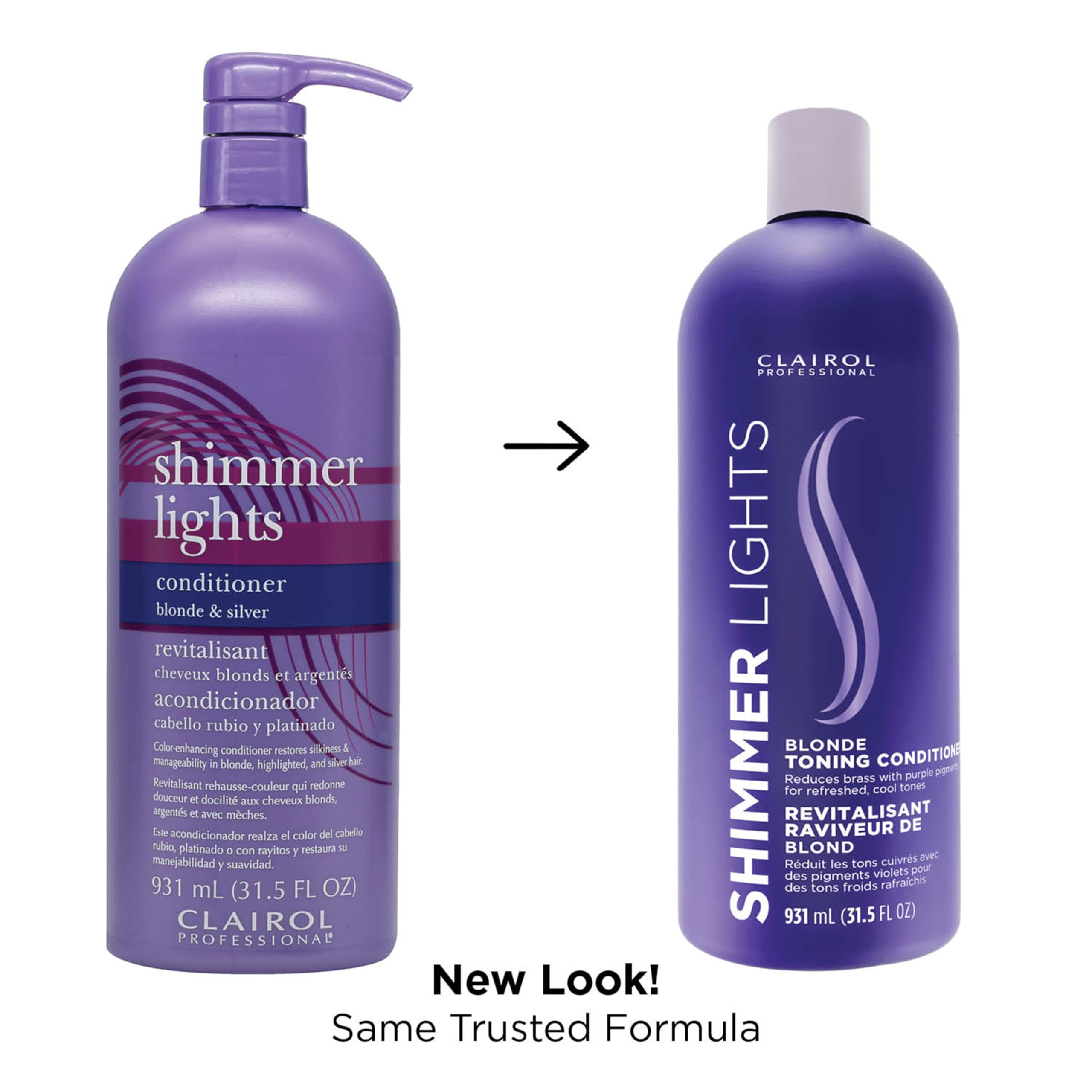 Clairol Professional Shimmer Lights Purple Conditioner 31.5 Fl. Oz Neutralizes
