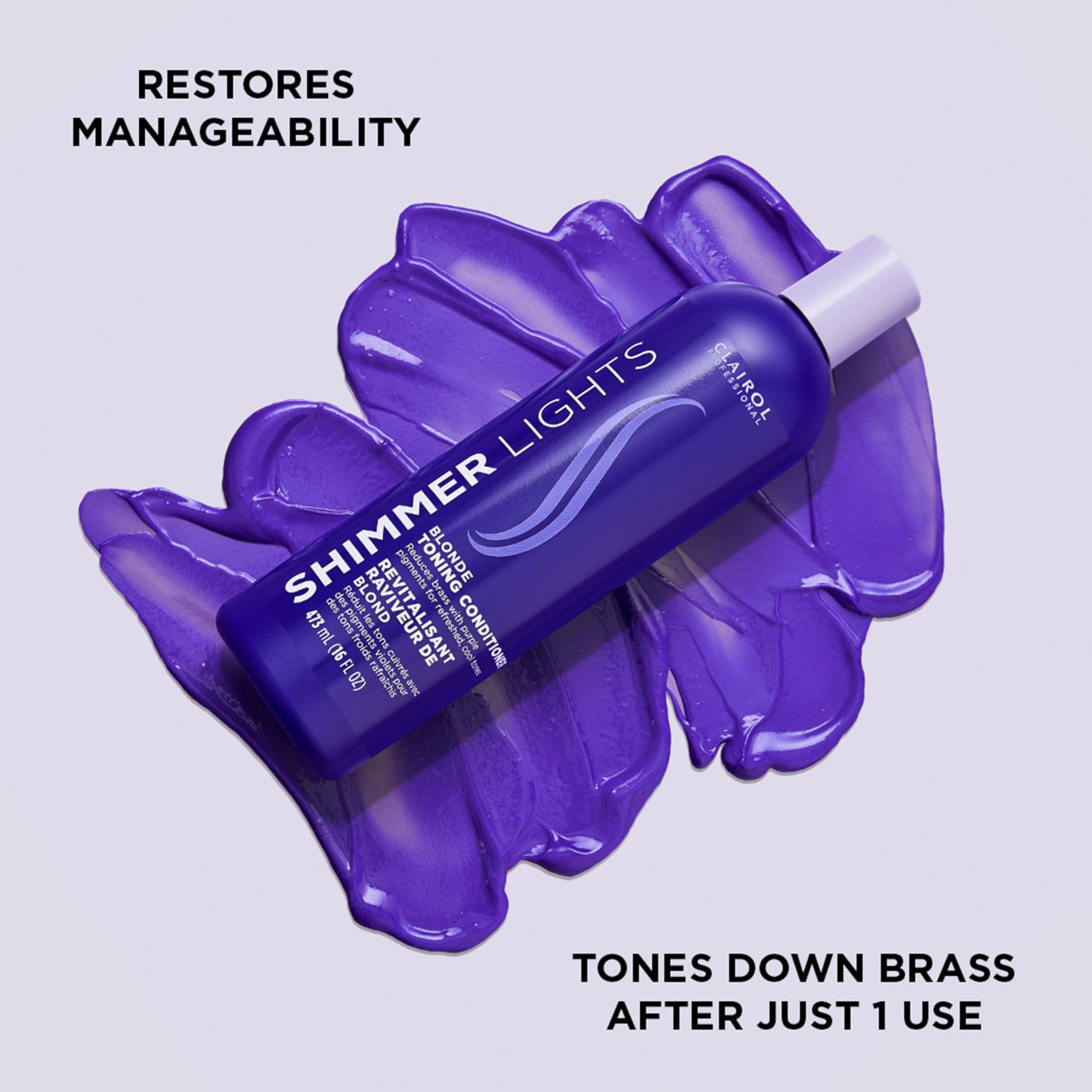 Clairol Professional Shimmer Lights Purple Conditioner 16 Fl. Oz Neutralizes - Thumbnail 2