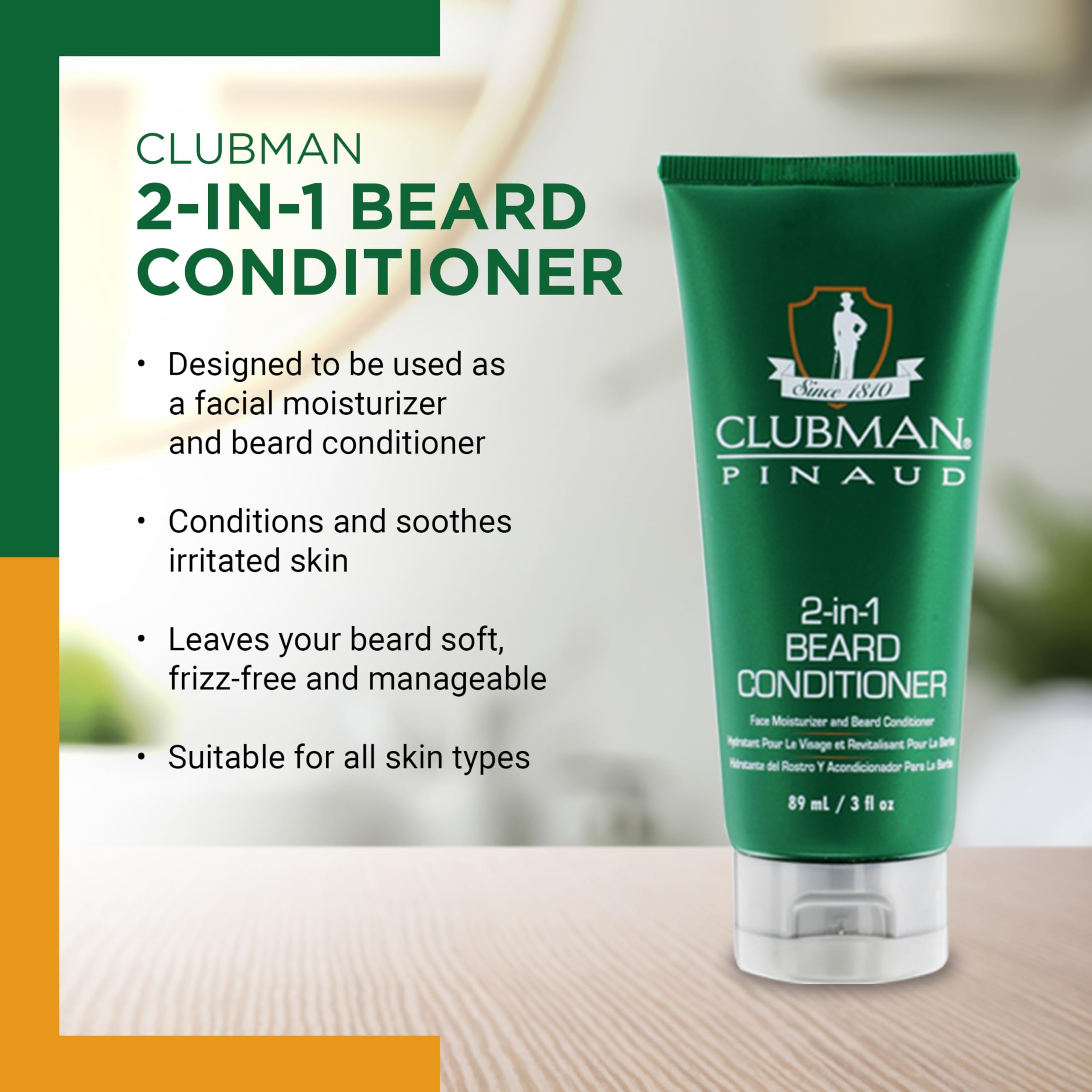Clubman Pinaud 2 In 1 Beard Conditioner and Face Moisturizer 3 oz - Thumbnail 3