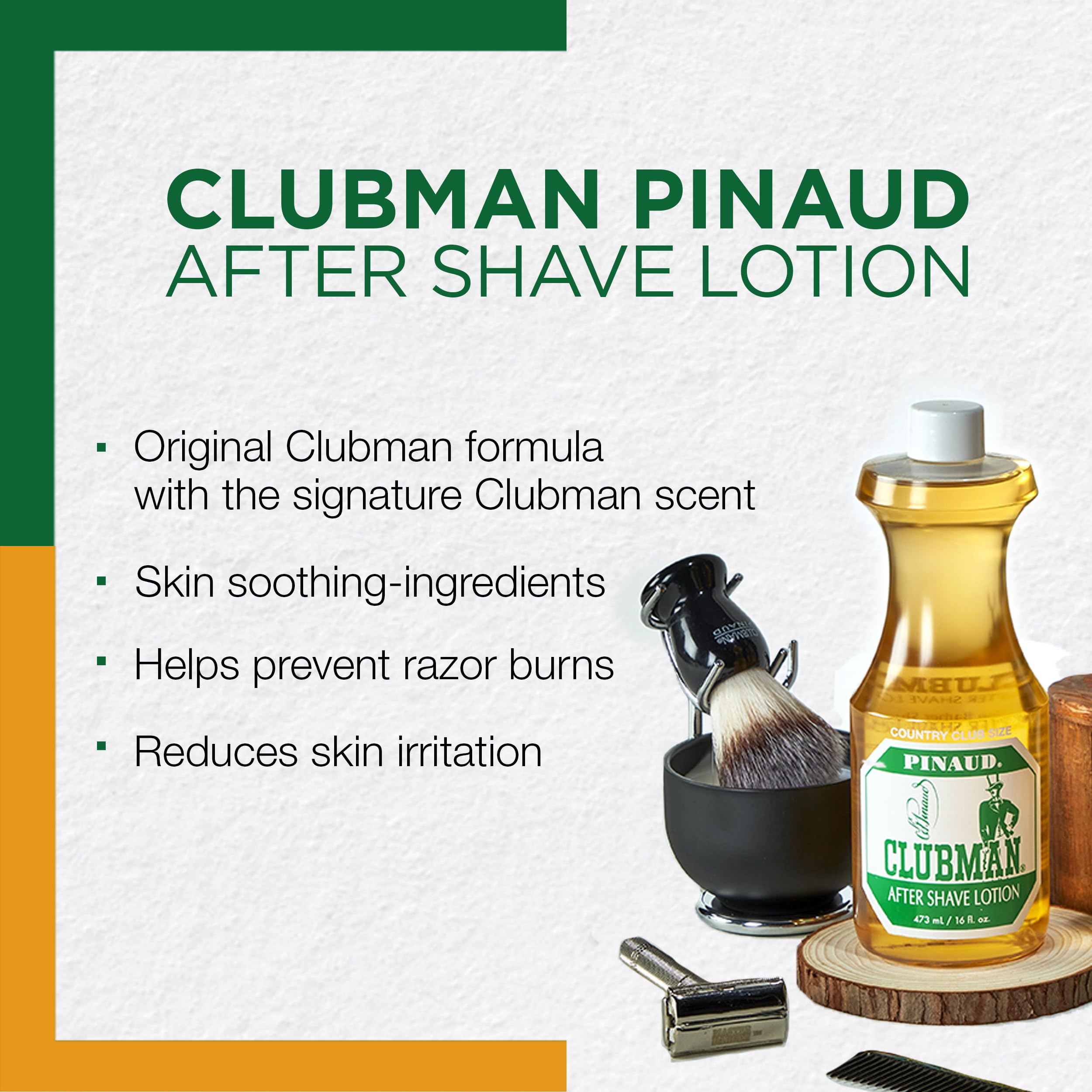 Clubman Pinaud After Shave Lotion Soothes Skin After Shaving With Masculine 16 - Thumbnail 3