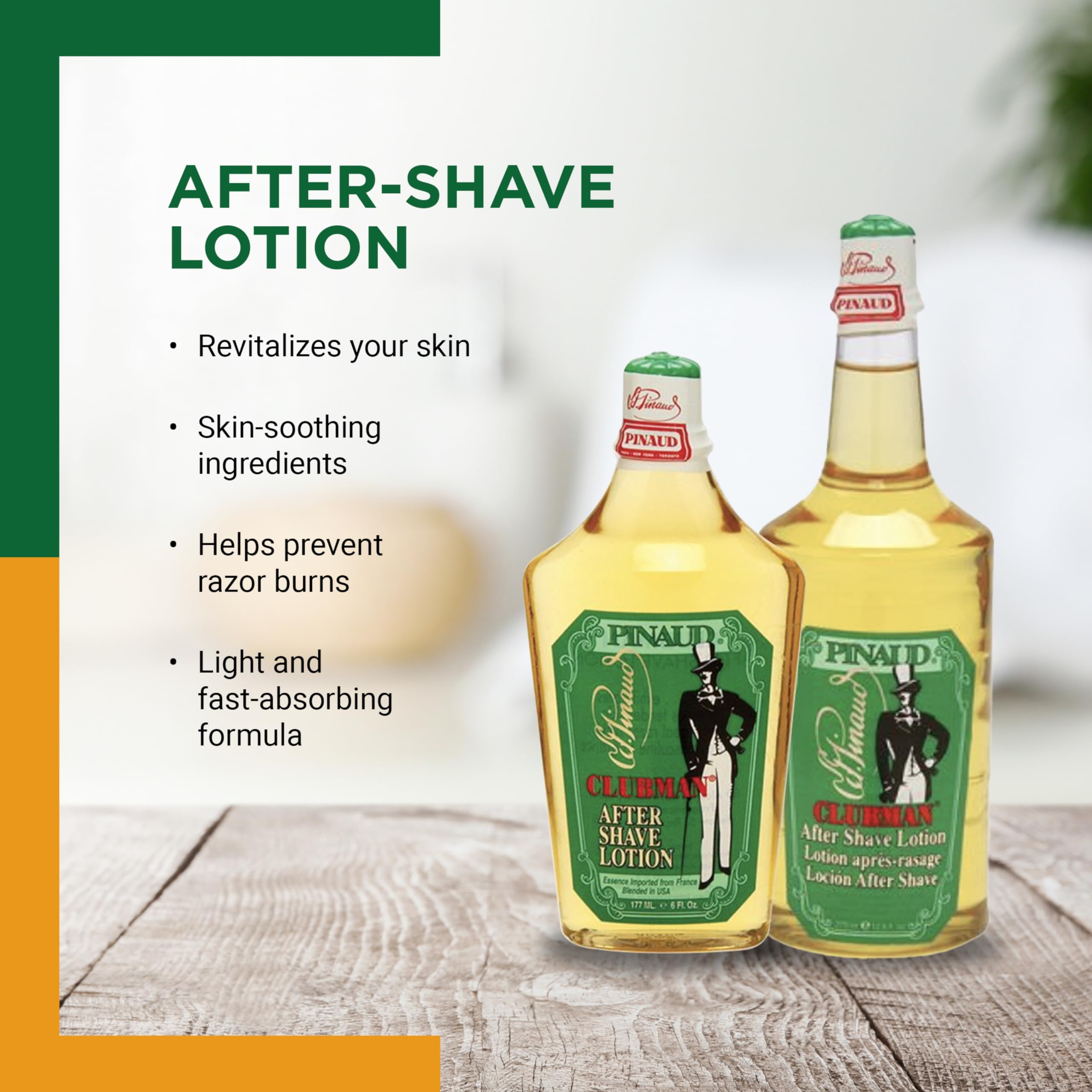 Clubman Pinaud After Shave Lotion Classic After Shave Splash Refreshing Post - Thumbnail 3
