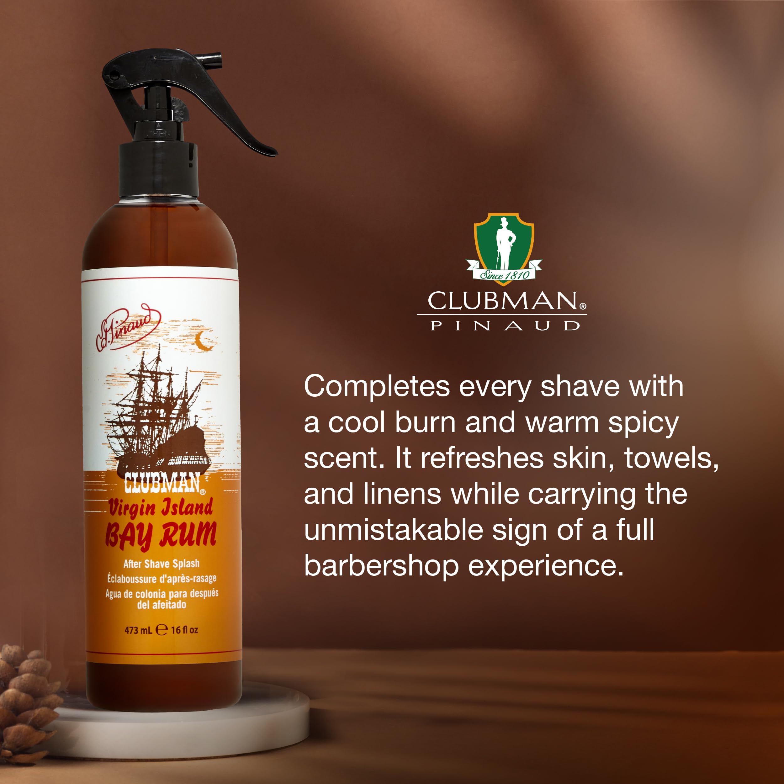 Clubman Virgin Island Bay Rum After Shave Cologne Classic Aftershave Splash - Thumbnail 3