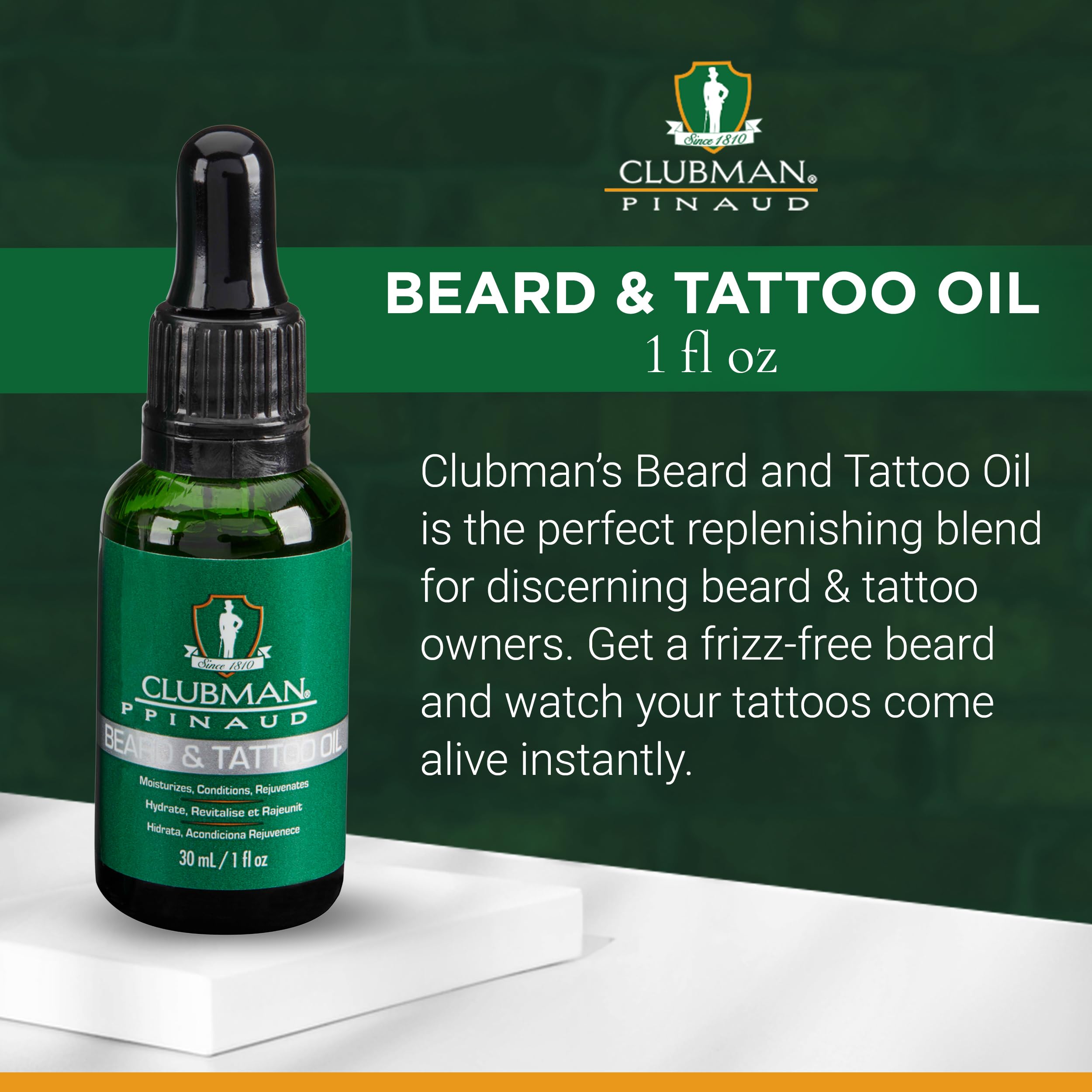 Clubman Pinaud Beard and Tatoo Oil 1 oz - Thumbnail 3