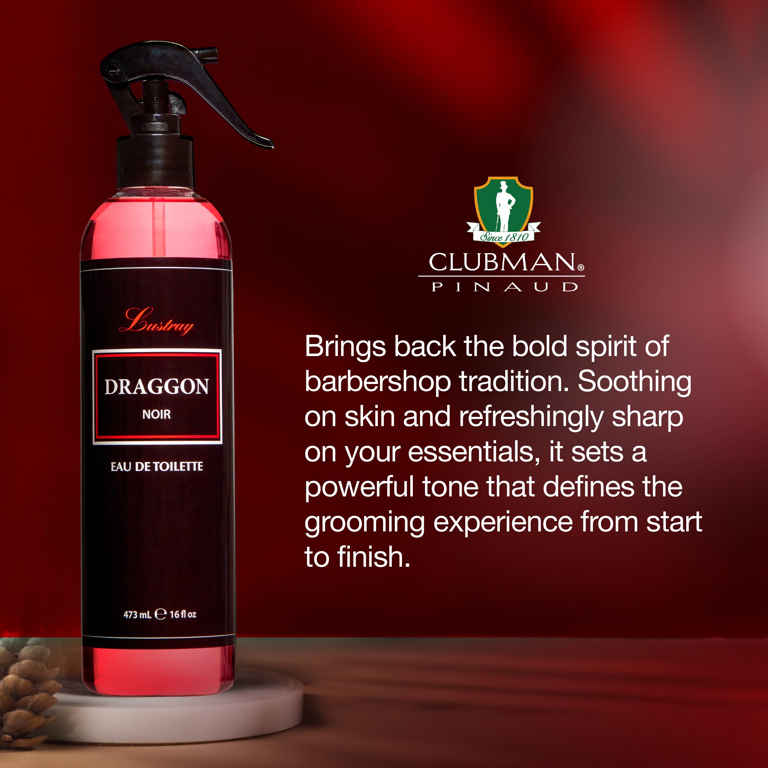 Clubman Lustray Draggon Noir Barber After Shave Cologne Classic Aftershave - Thumbnail 3