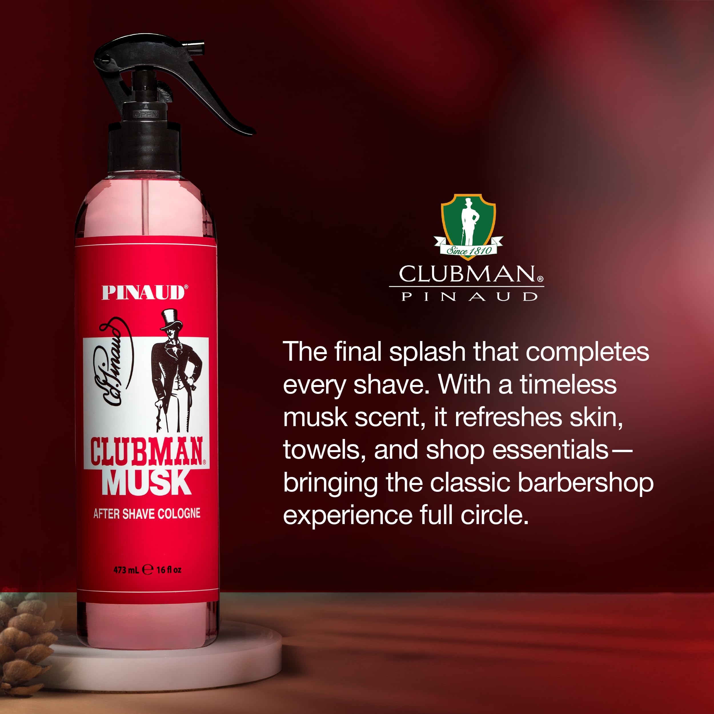 Clubman Musk After Shave Cologne Classic Aftershave 16 Fl Oz For Men - Thumbnail 3