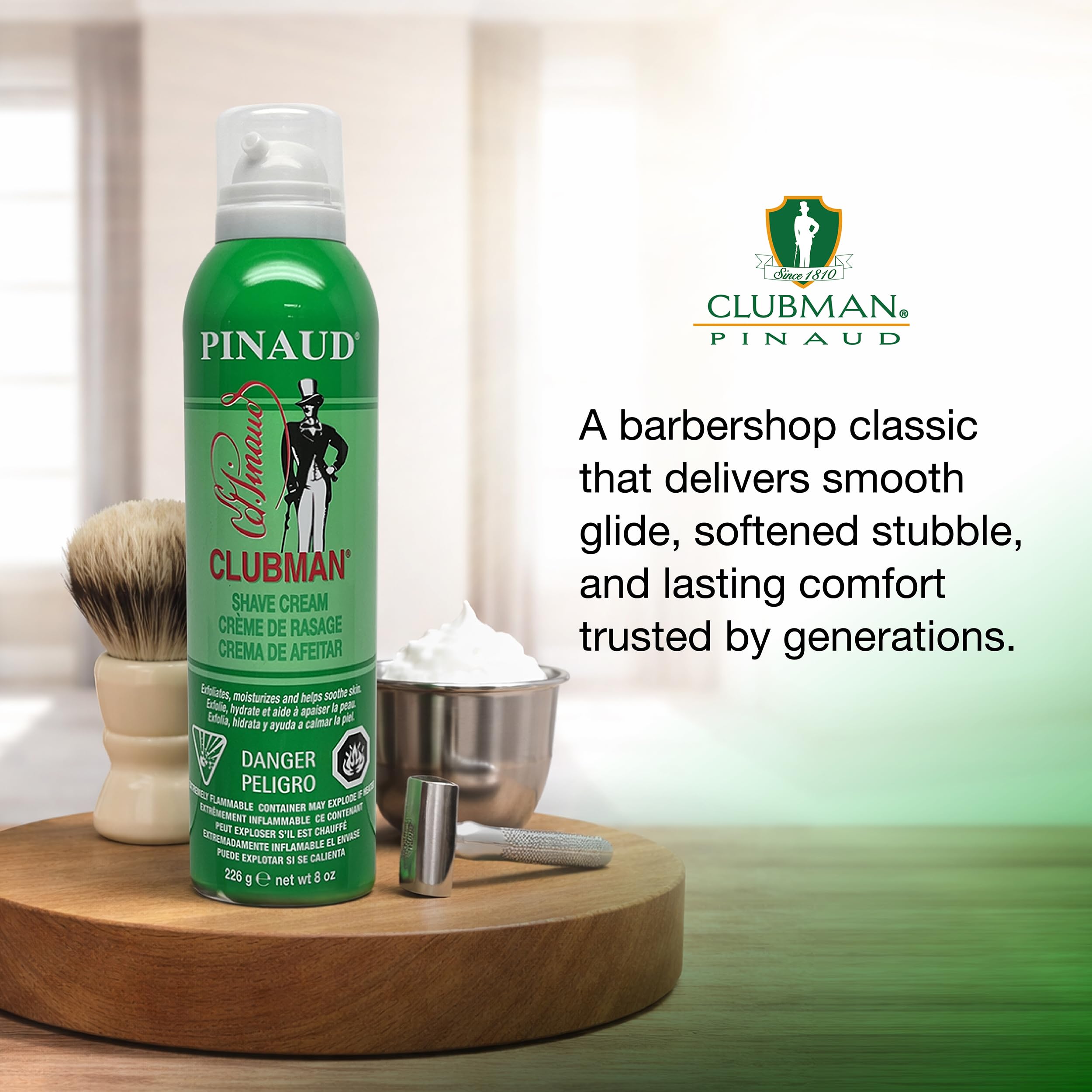 Clubman Shave Cream Moisturizing Exfoliating Shaving Cream Sensitive Skin - Thumbnail 3