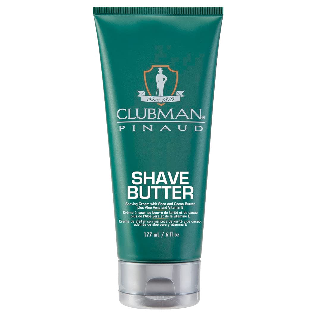 Clubman Pinaud Shave Butter Enriched With Shea Cocoa Butter for A Smooth Shave