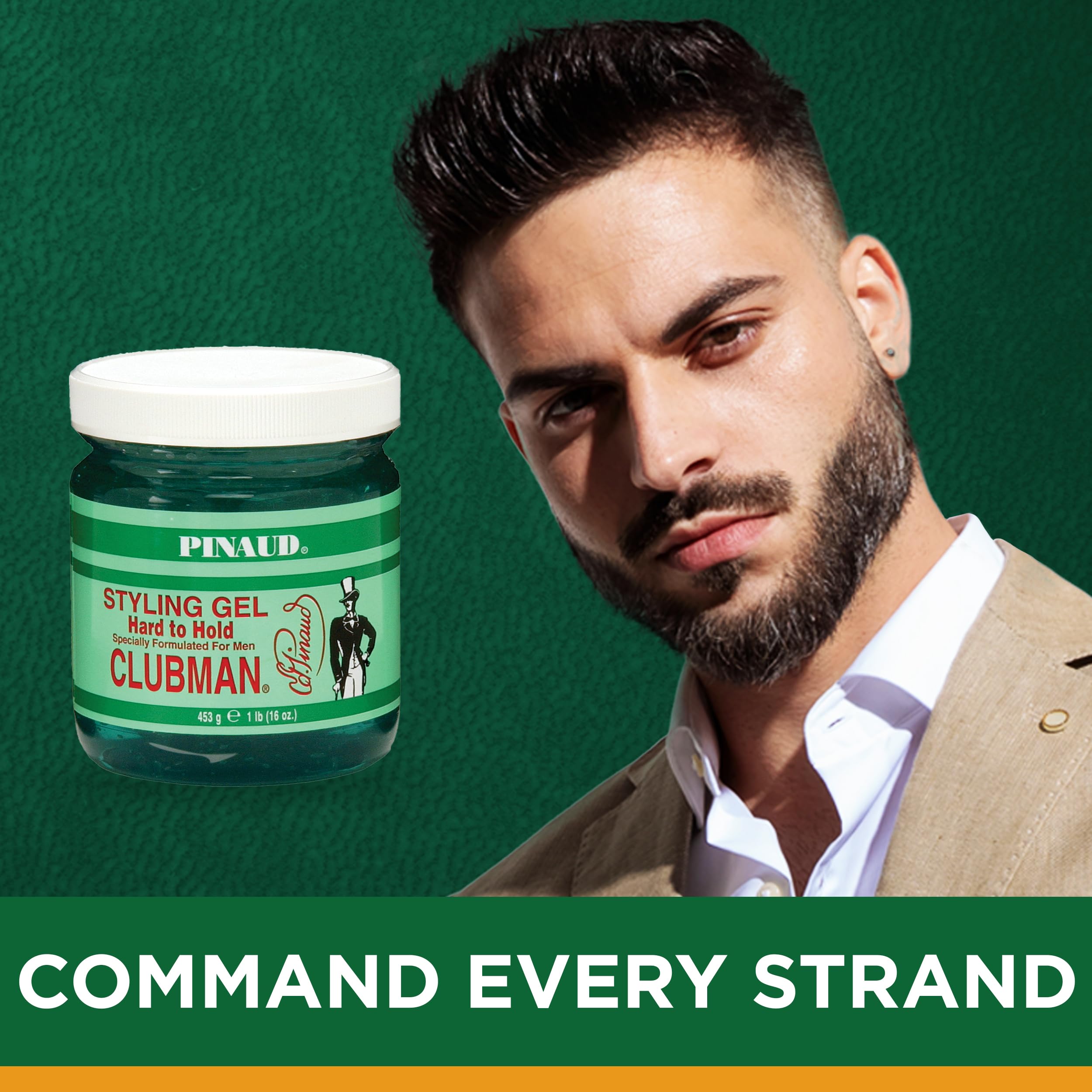 Clubman Pinaud Hair Styling Gel Hard To Hold High Shine Hair Gel Alcohol Free - Thumbnail 2