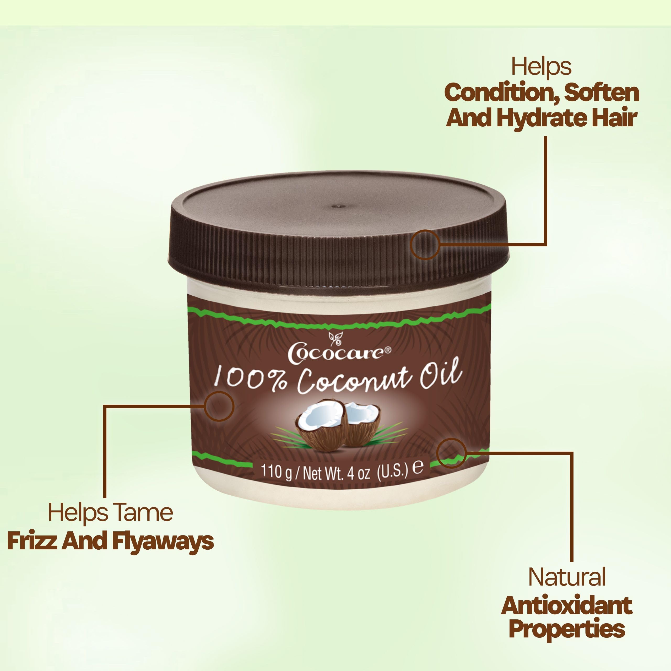 Cococare 100% Coconut Oil All Natural Coconut Oil for Use On Skin Hair All Skin - Thumbnail 2