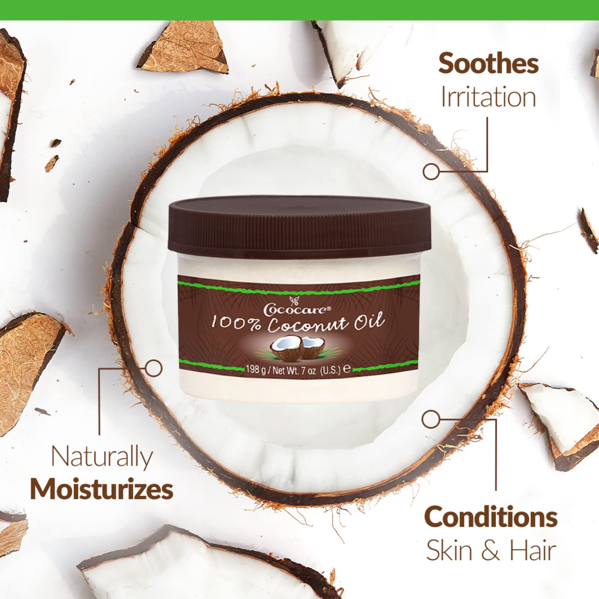 Cococare 100% Coconut Oil All Natural Coconut Oil for Use On Skin Hair All Skin - Thumbnail 3