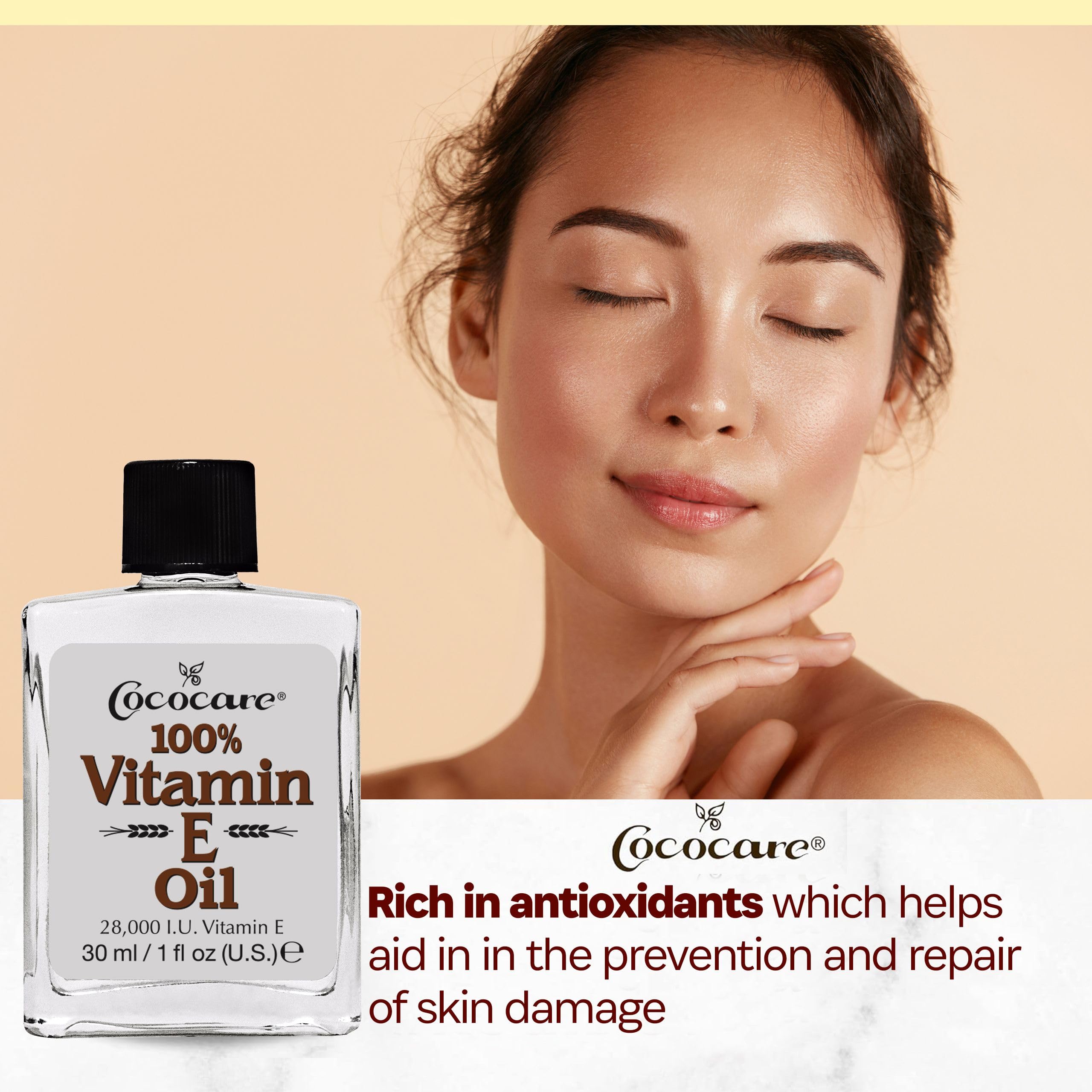 Cococare 100% Vitamin E Oil Maximum Moisture for Dry Skin 28000 I.u Wrinkle - Thumbnail 3