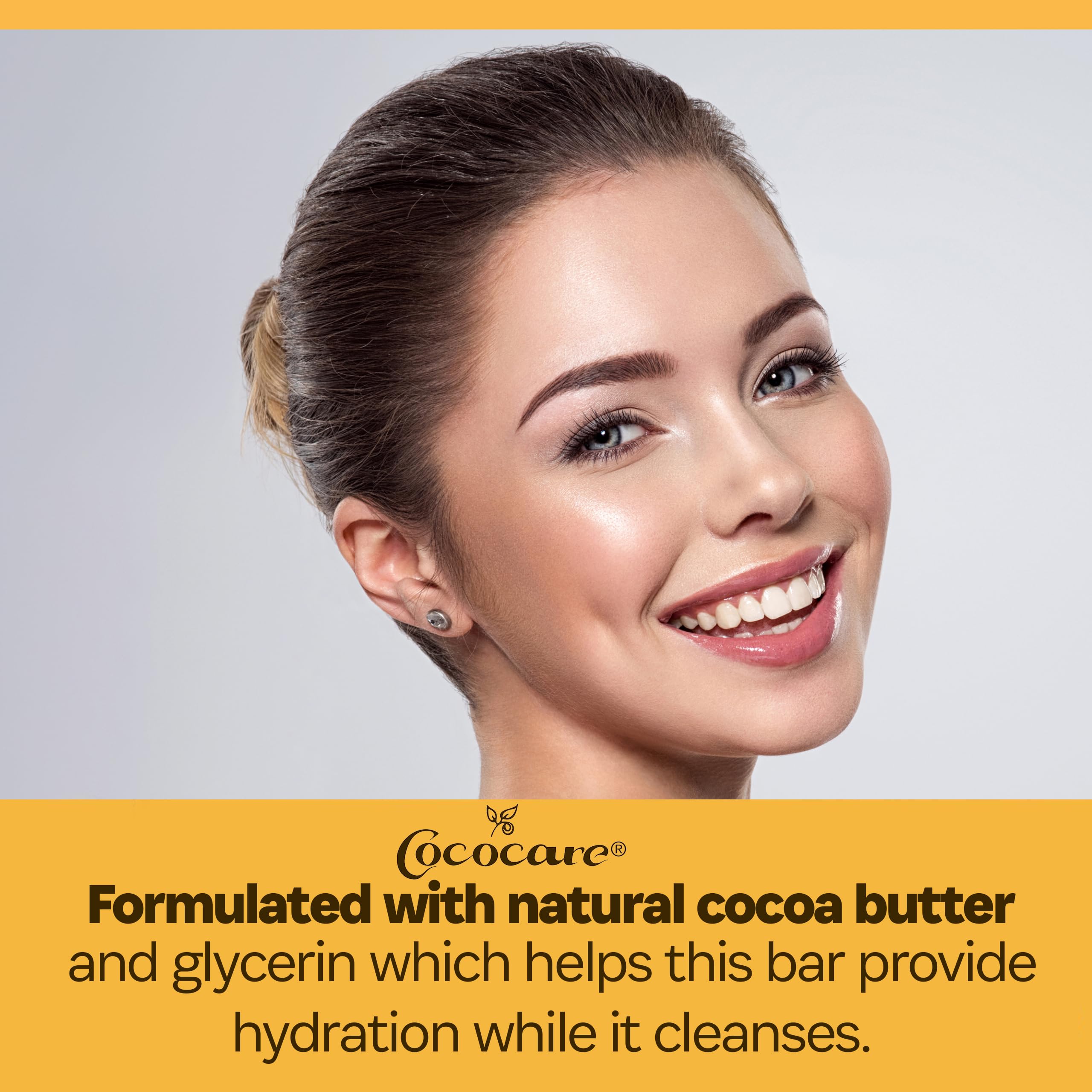 Cococare Cocoa Butter Complexion Bar Soap Gentle Cleansing Hydrating Bar Soap 4 - Thumbnail 3