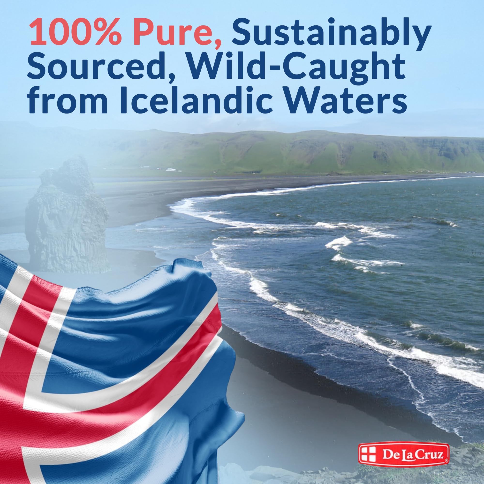 De la Cruz Cod Liver Oil Liquid Pure Wild Caught Icelandic Fish Oil 4 Fl Oz 118 - Thumbnail 2