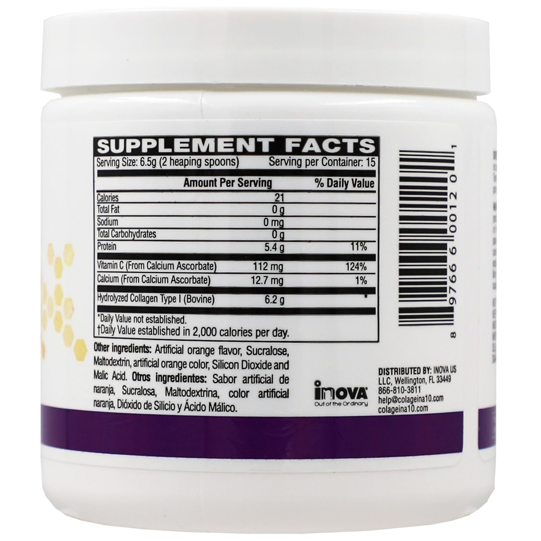 Colageina 10 Hydrolyzed Collagen Powder With Vitamin C Improves Skin's - Thumbnail 2