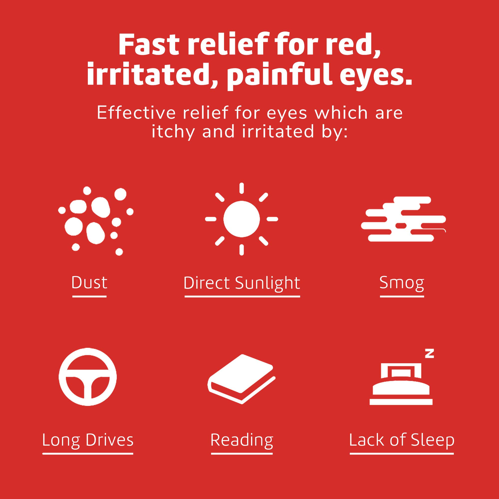 Ocusan Eye Drops for Red Eyes Eye Drops for Redness Relief Soothe Red Irritated - Thumbnail 2